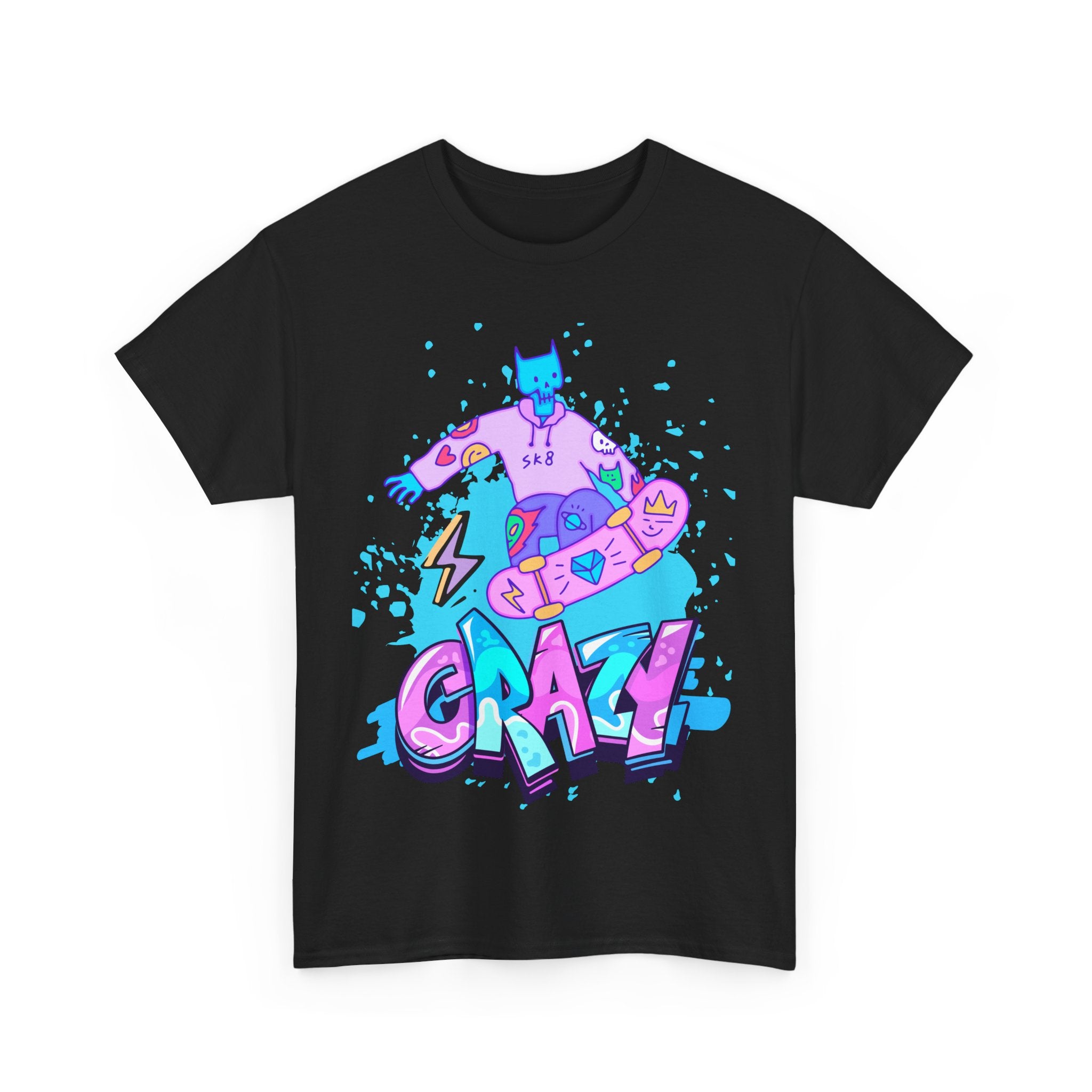 Crazy Cartoon Unisex Heavy Cotton Tee - Fun Graphic Shirt for Everyday Wear
