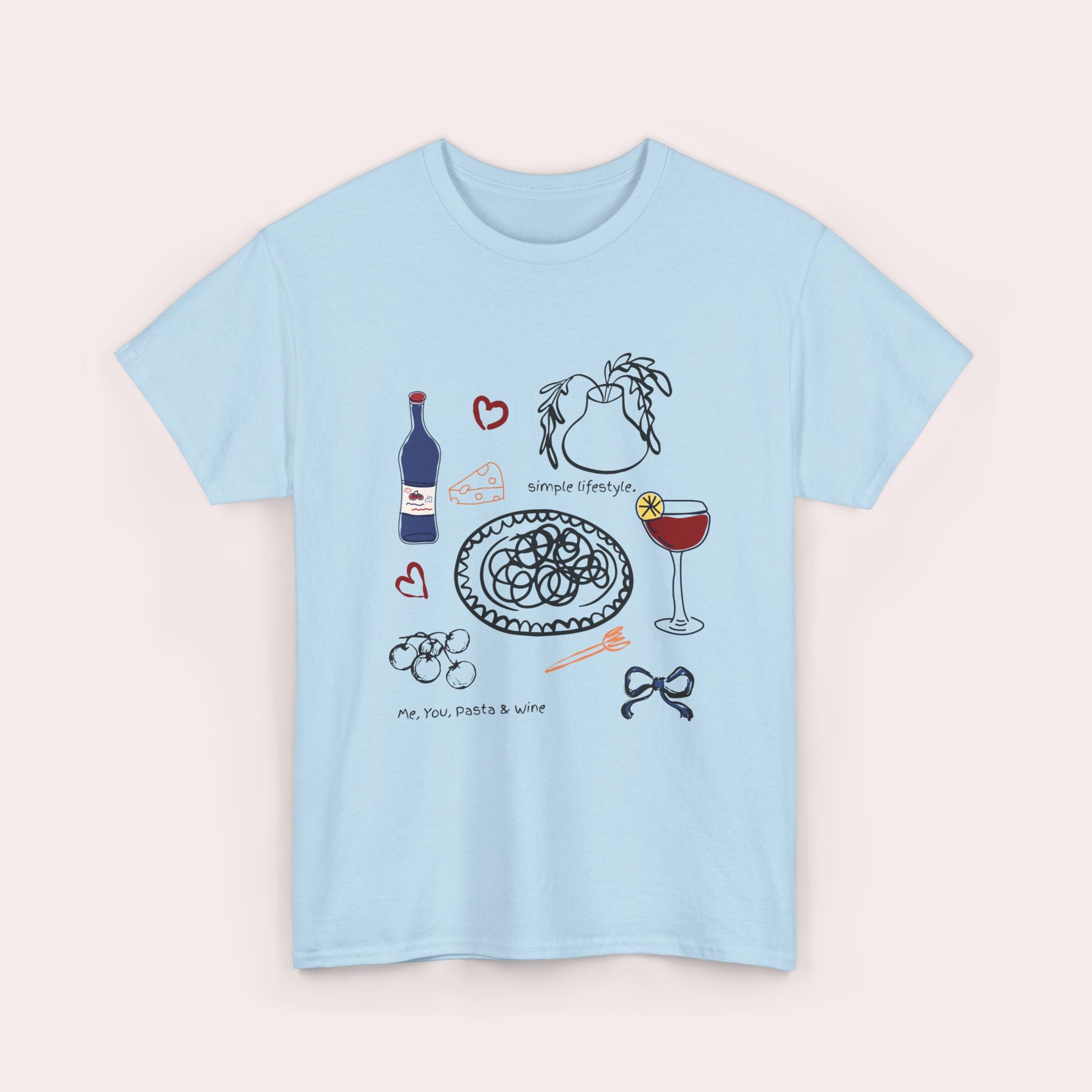 Me, you and pasta- simplelifestyle Cotton Tee