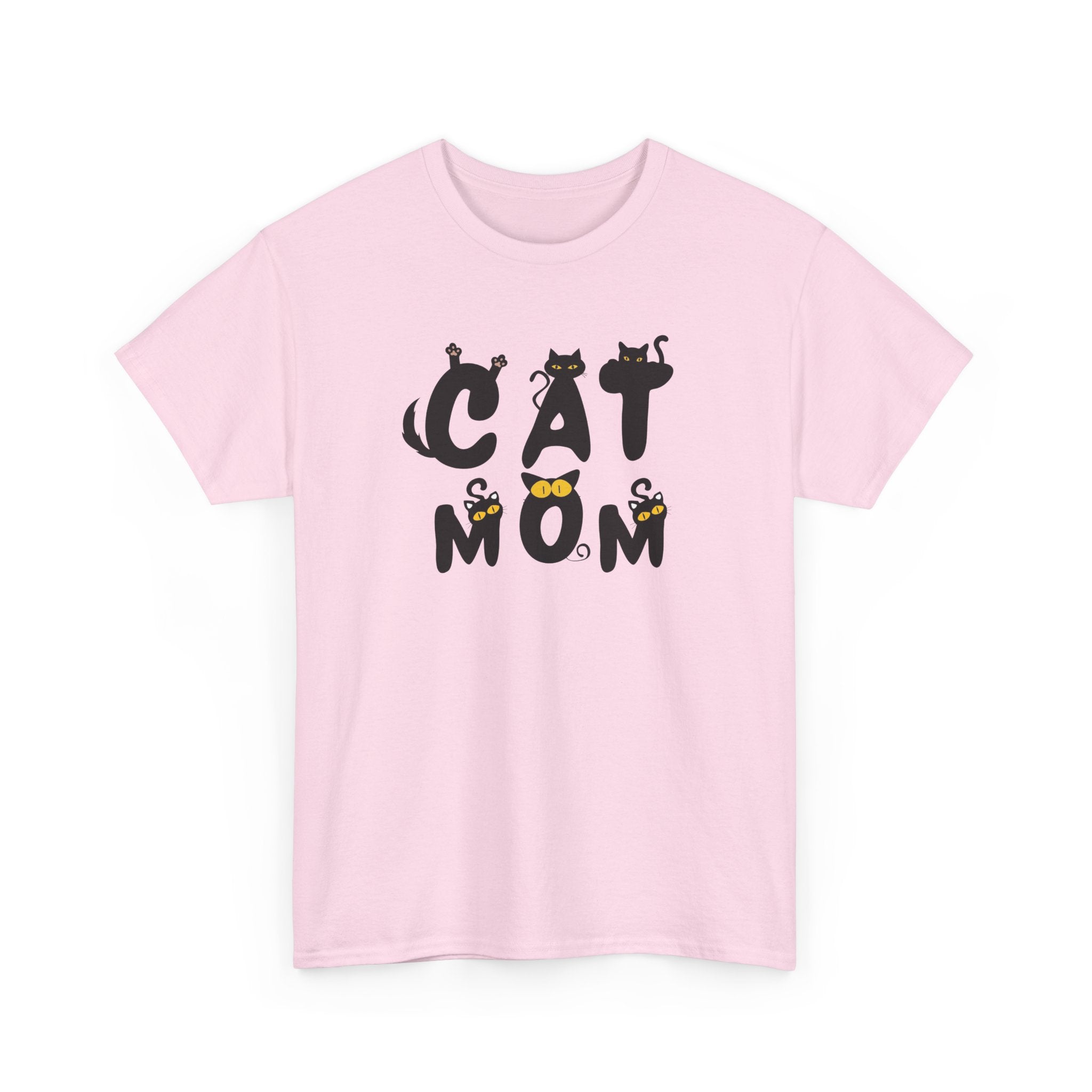 Cat Mom Unisex Heavy Cotton Tee - Perfect Gift for Cat Lovers