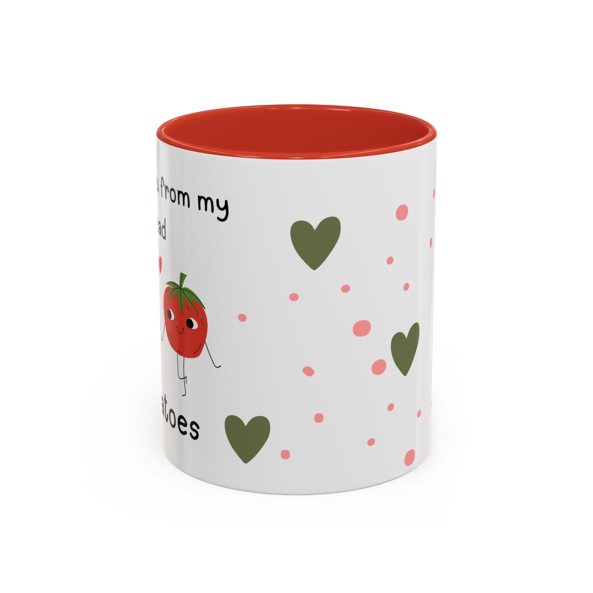 Whimsical Tomato Love Accent Coffee Mug - Perfect for Foodies and Plant Lovers