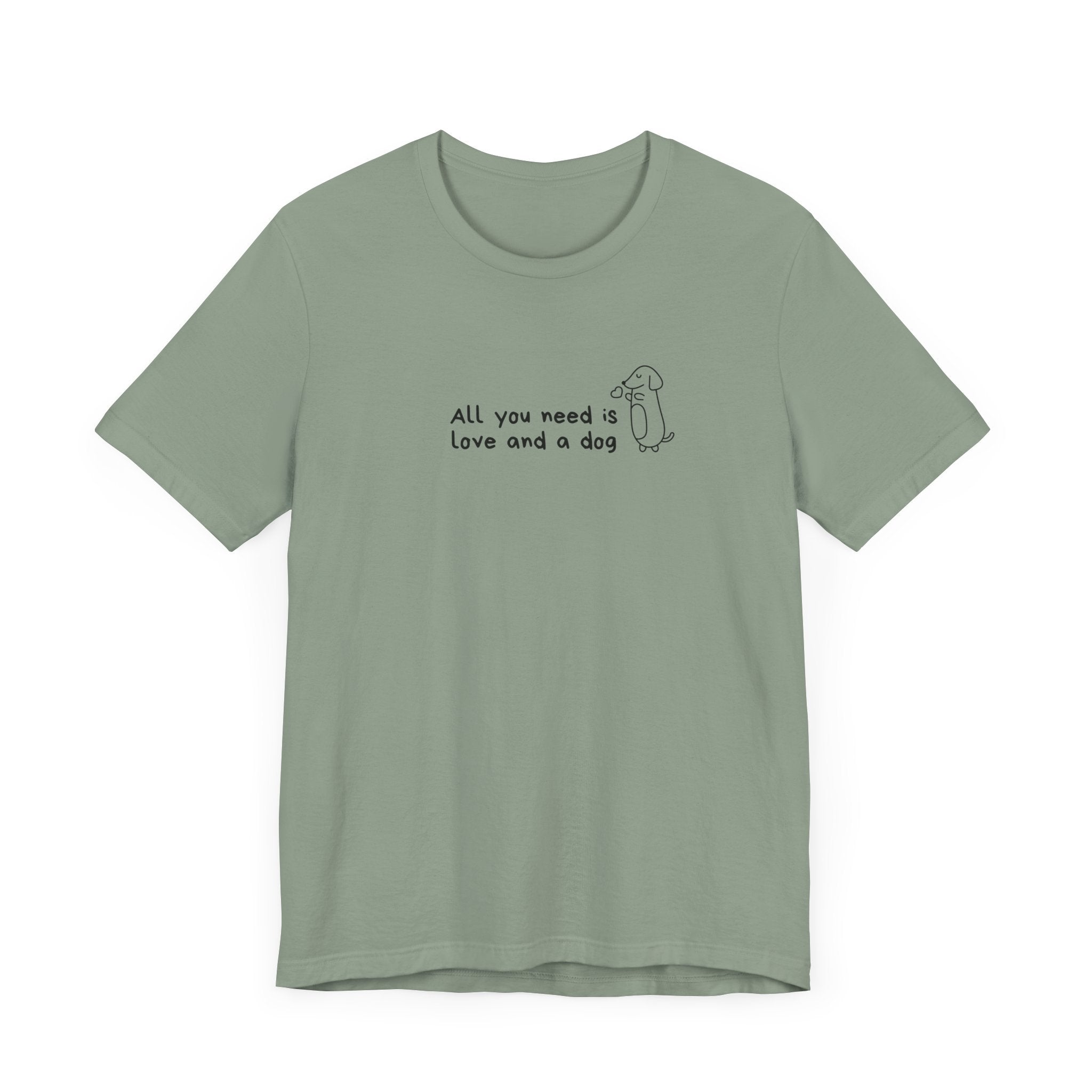 'All You Need is Love and a Dog' Unisex Jersey Tee - Perfect Gift for Dog Lovers