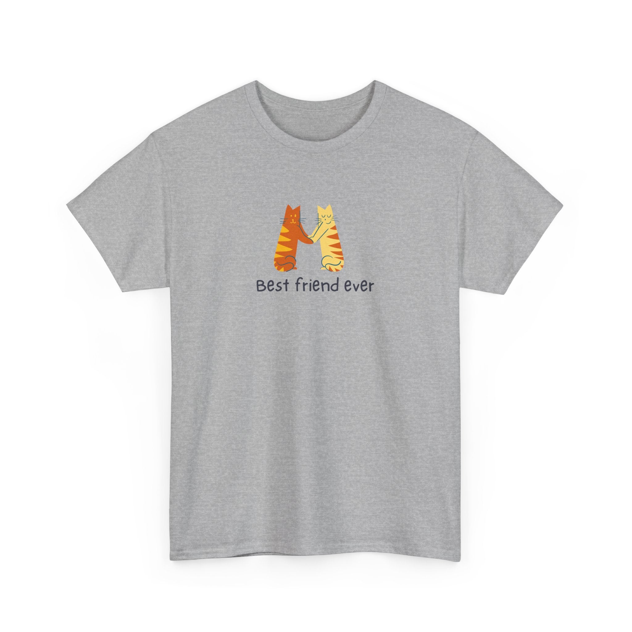 Best Friend Ever Unisex Heavy Cotton Tee - Cute Pet Illustration T-Shirt