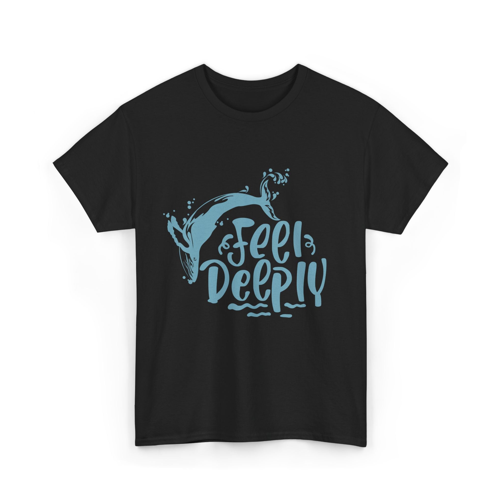Feel Deeply Unisex Heavy Cotton Tee - Perfect for Ocean Lovers