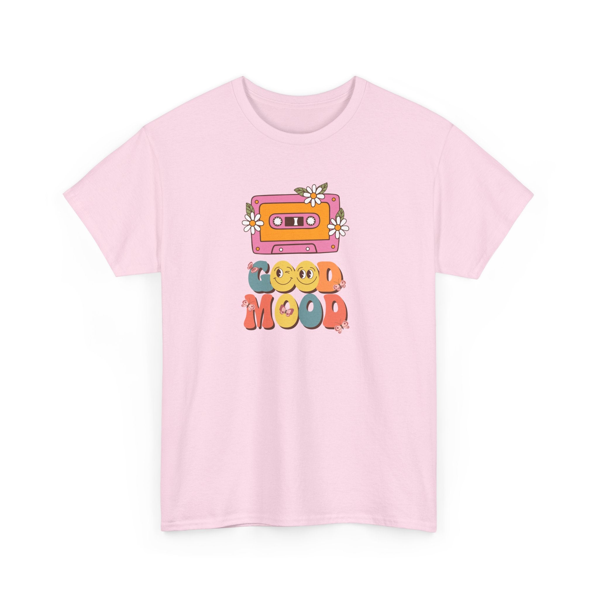 Good Mood Unisex Heavy Cotton Tee - Retro Vibe Casual Wear