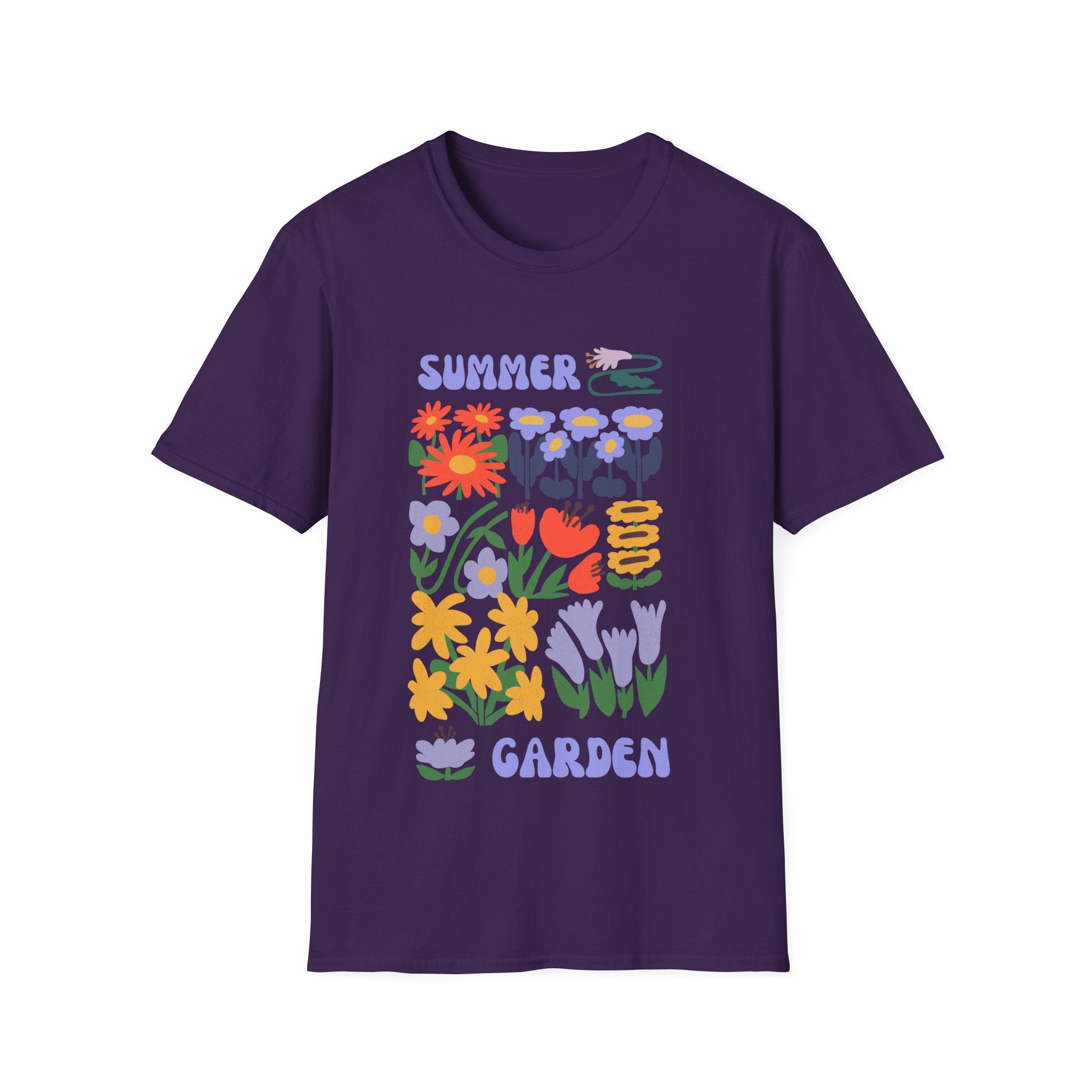 Summer Garden Unisex Softstyle T-Shirt - Floral Design for Nature Lovers
