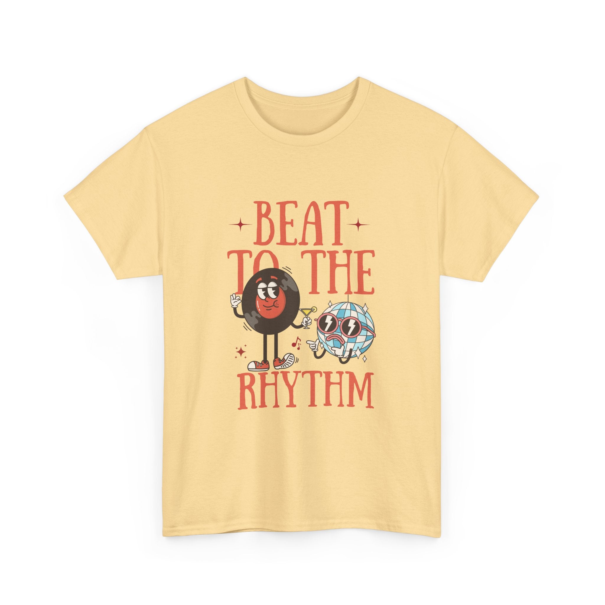 Beat to the Rhythm Unisex Heavy Cotton Tee - Fun Graphic Music T-Shirt