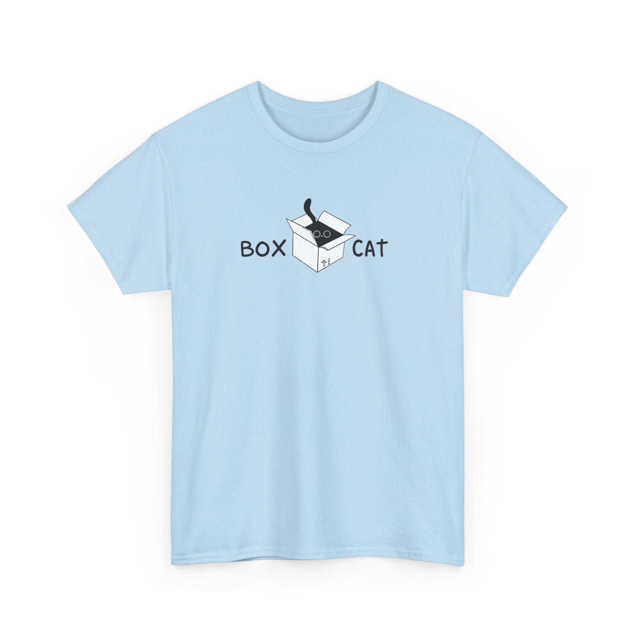 Box Cat Unisex Heavy Cotton Tee - Cute Cat T-Shirt for Animal Lovers