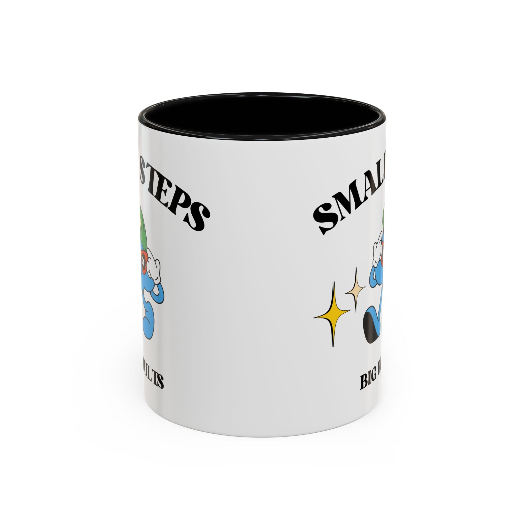 Motivational Accent Coffee Mug - "Small Steps, Big Results"