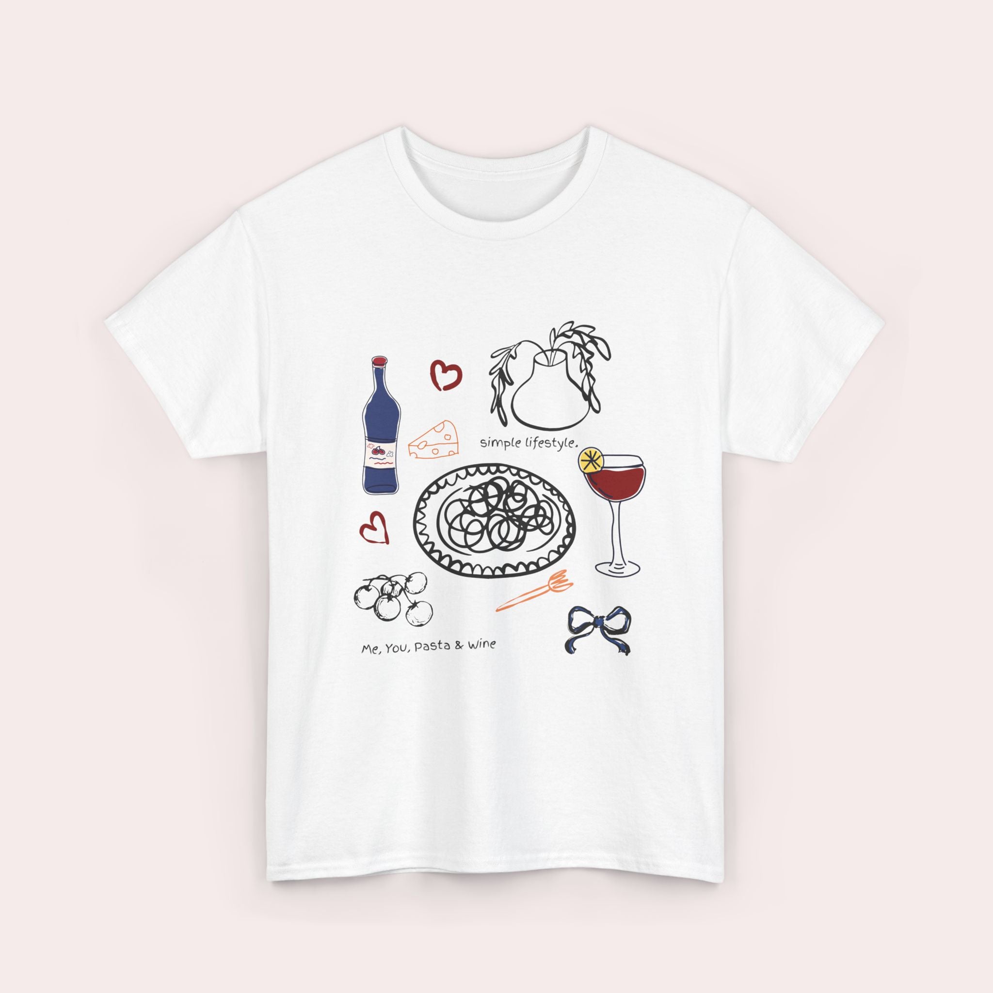 Me, you and pasta- simplelifestyle Cotton Tee