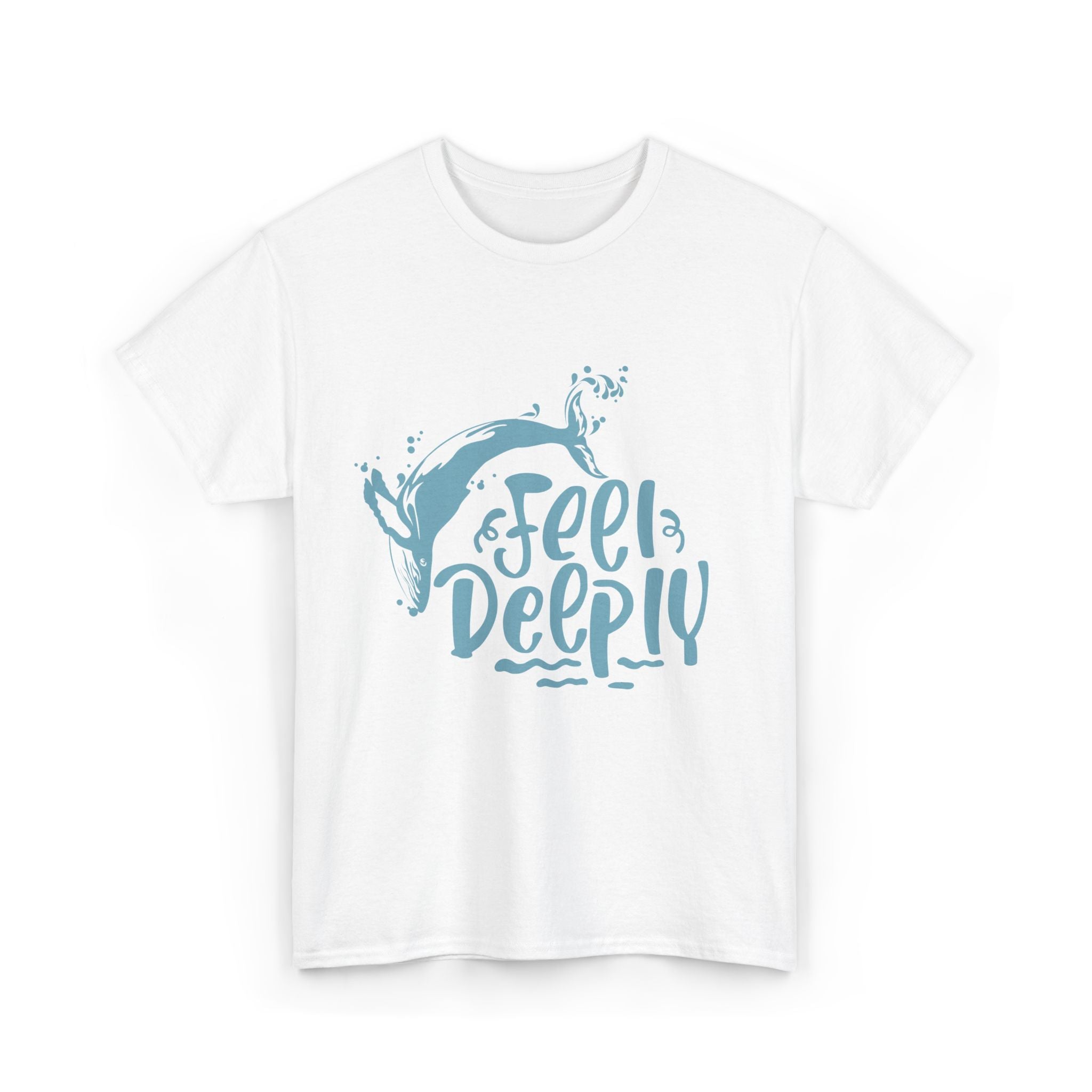 Feel Deeply Unisex Heavy Cotton Tee - Perfect for Ocean Lovers