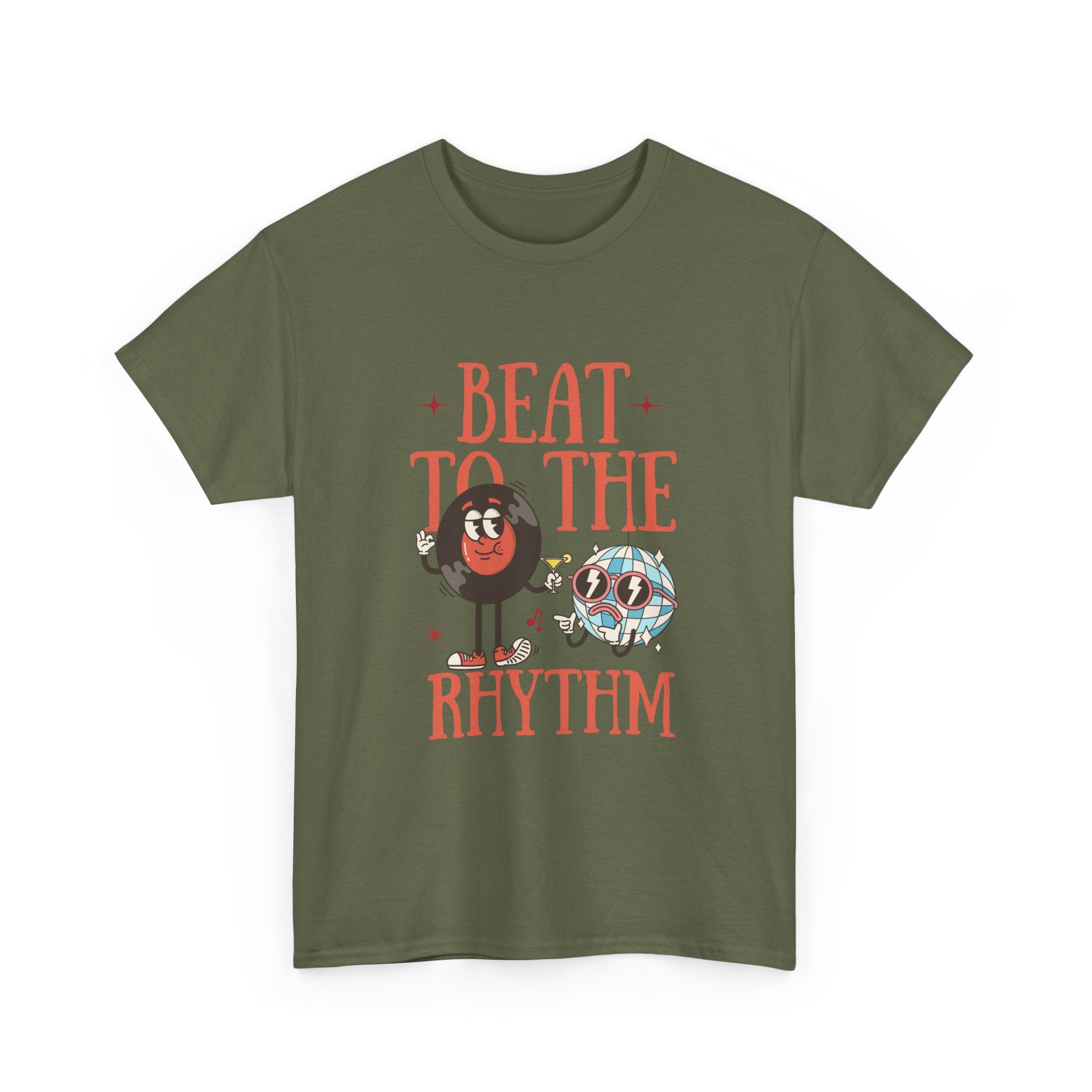 Beat to the Rhythm Unisex Heavy Cotton Tee - Fun Graphic Music T-Shirt