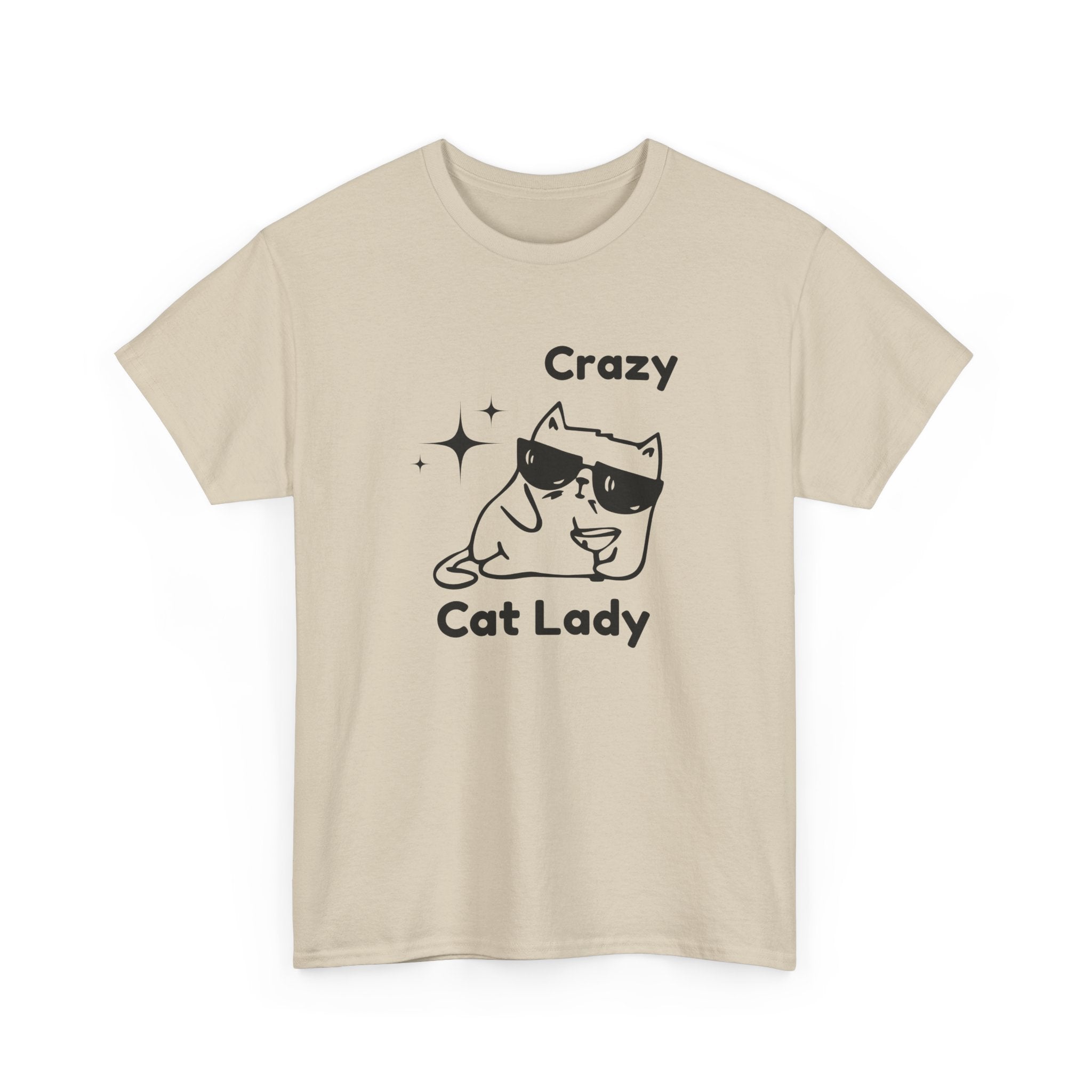Crazy Cat Lady Unisex Heavy Cotton Tee - Fun Gift for Cat Lovers