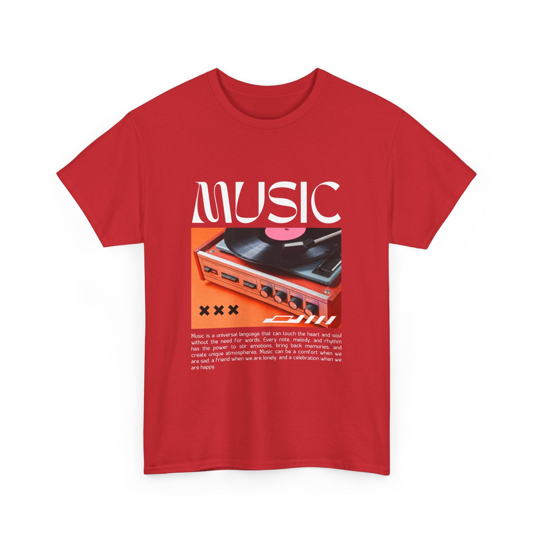 Retro Music Vibes Unisex Heavy Cotton Tee