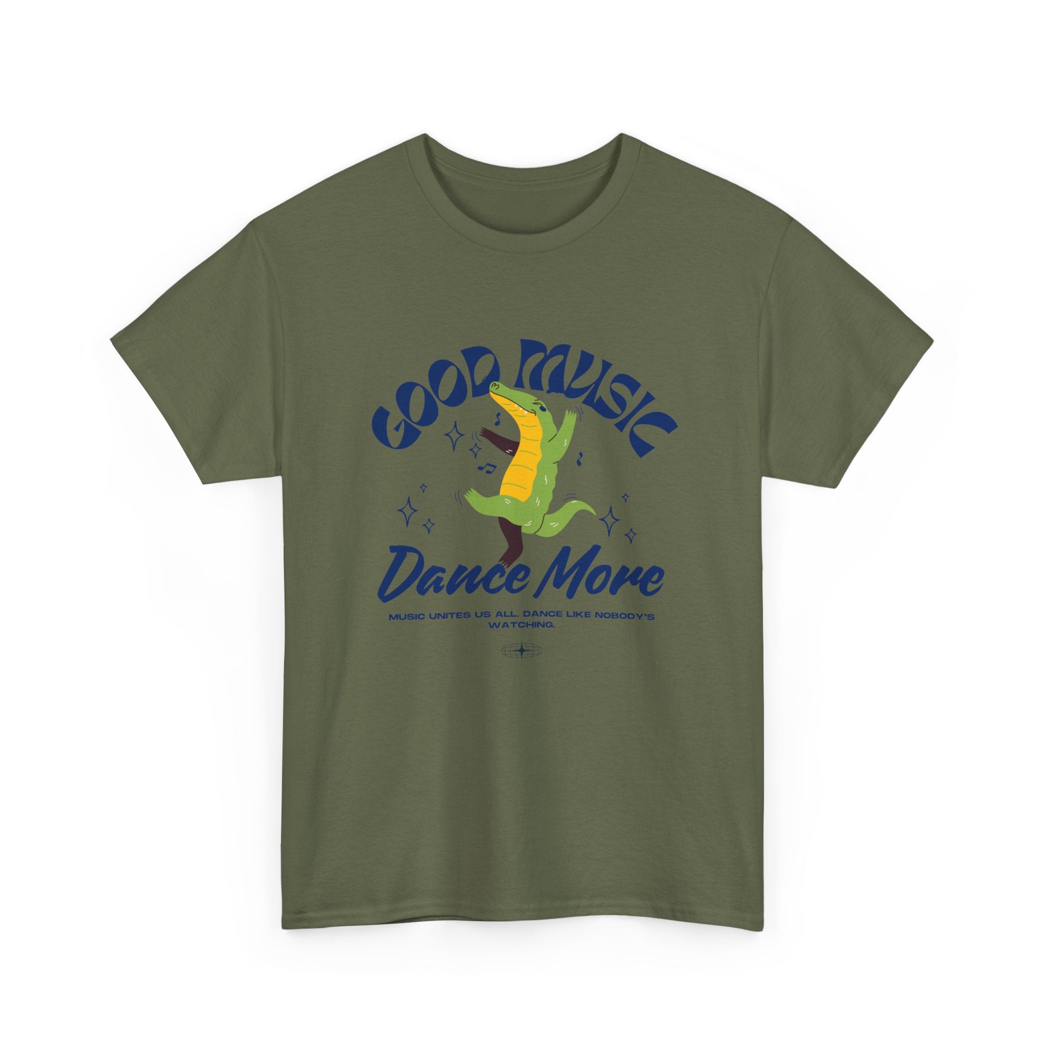 Good Music Dance More Unisex Heavy Cotton Tee - Fun & Stylish Music Lover Shirt