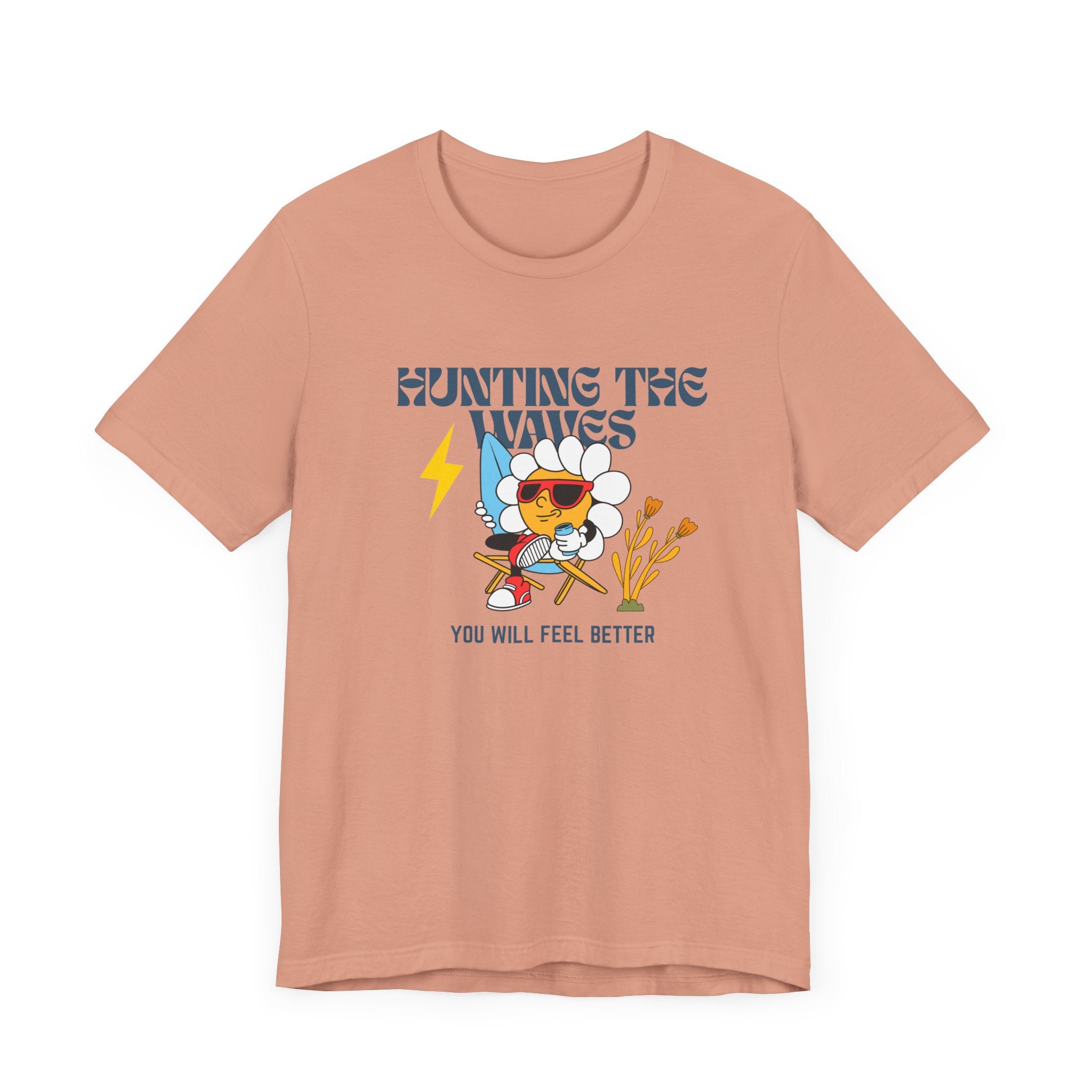 Hunting The Waves Graphic - Feel Better in Style-Surf Vibes Unisex Jersey T-shirt