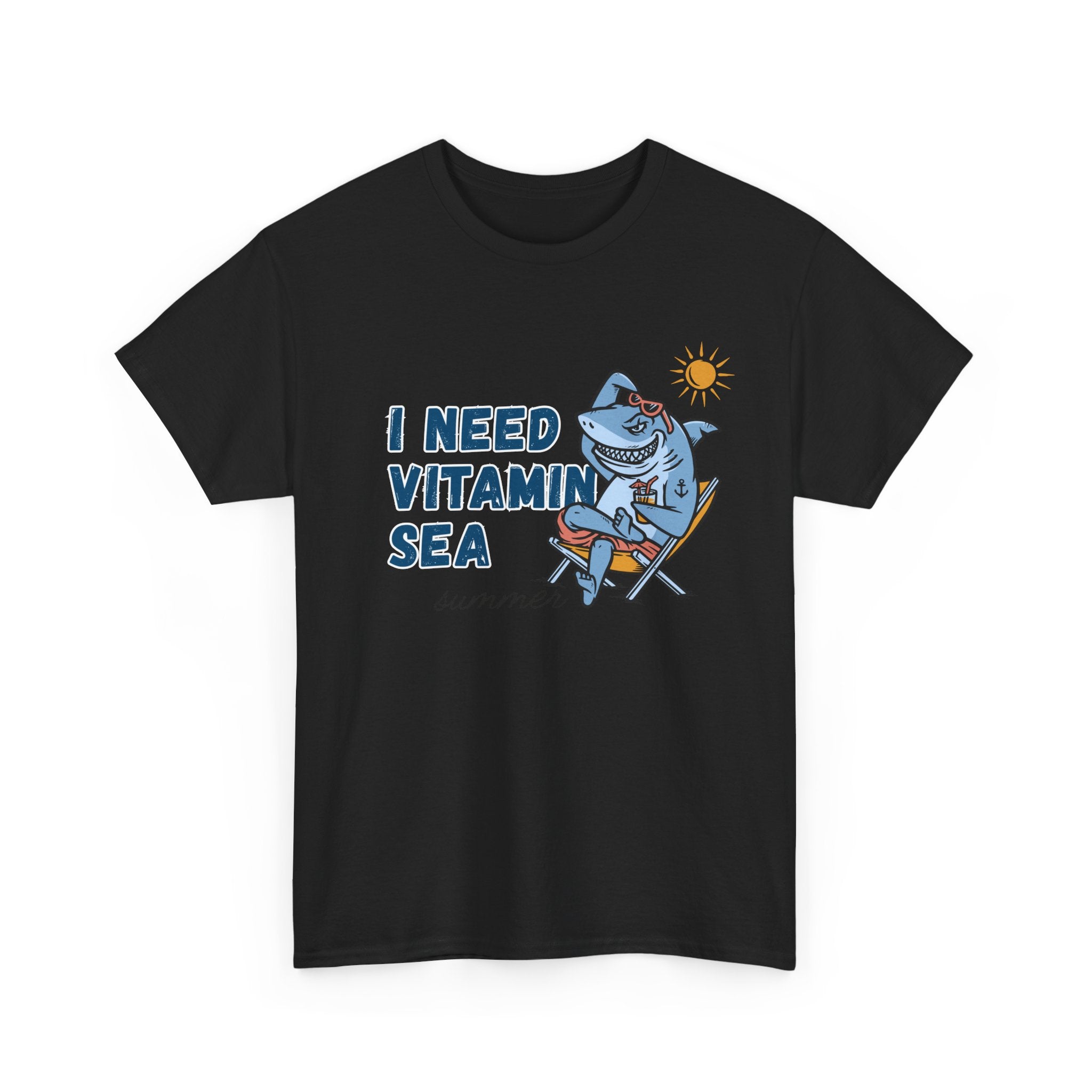 I Need Vitamin Sea Unisex Heavy Cotton Tee - Summer Vibes Beach T-Shirt
