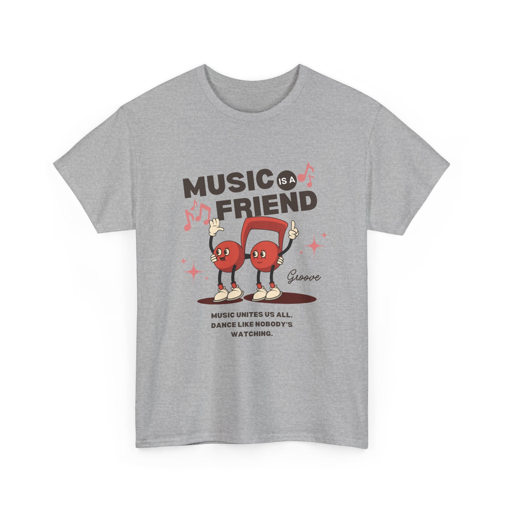 Music is a Friend Unisex Heavy Cotton Tee - Perfect for Music Lovers