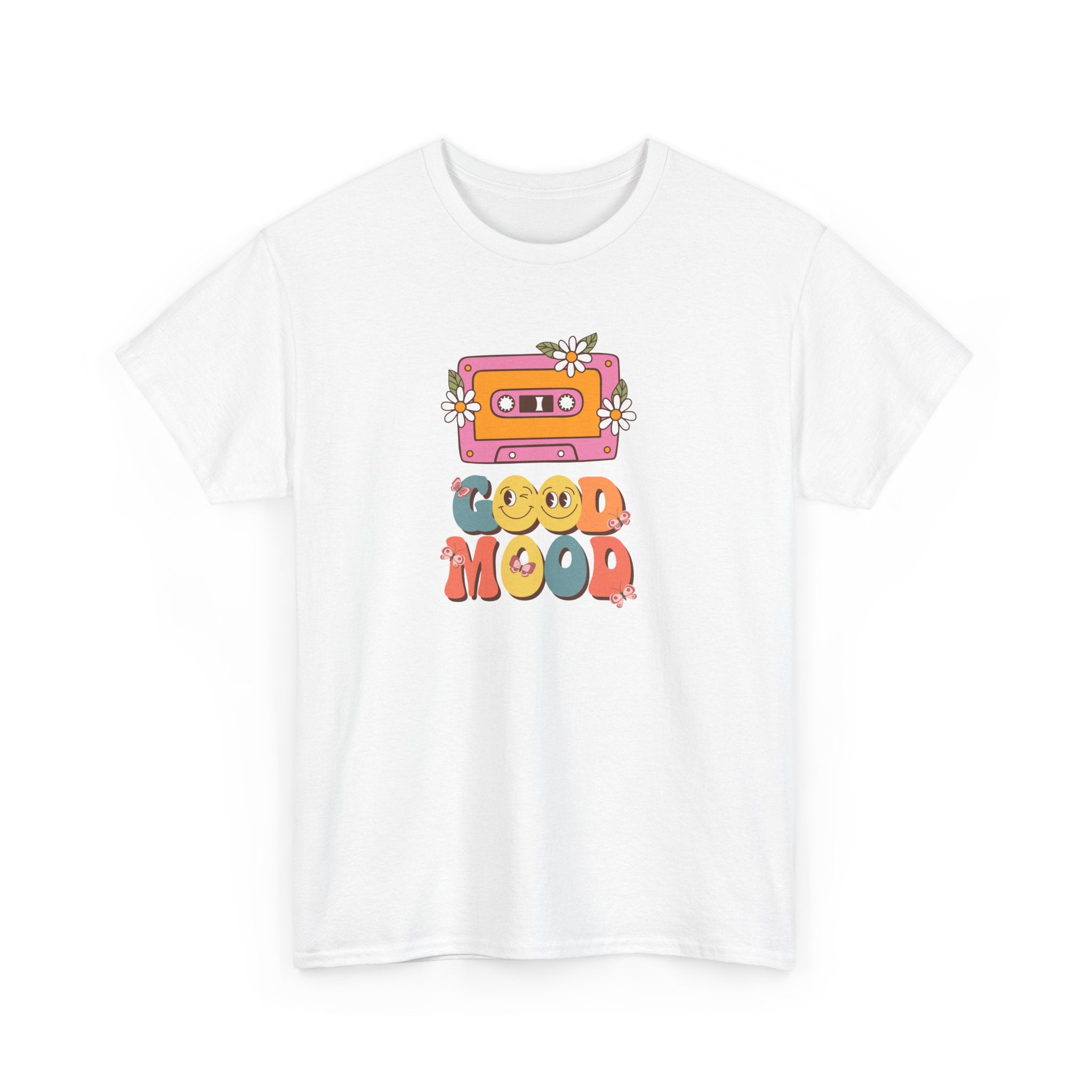 Good Mood Unisex Heavy Cotton Tee - Retro Vibe Casual Wear