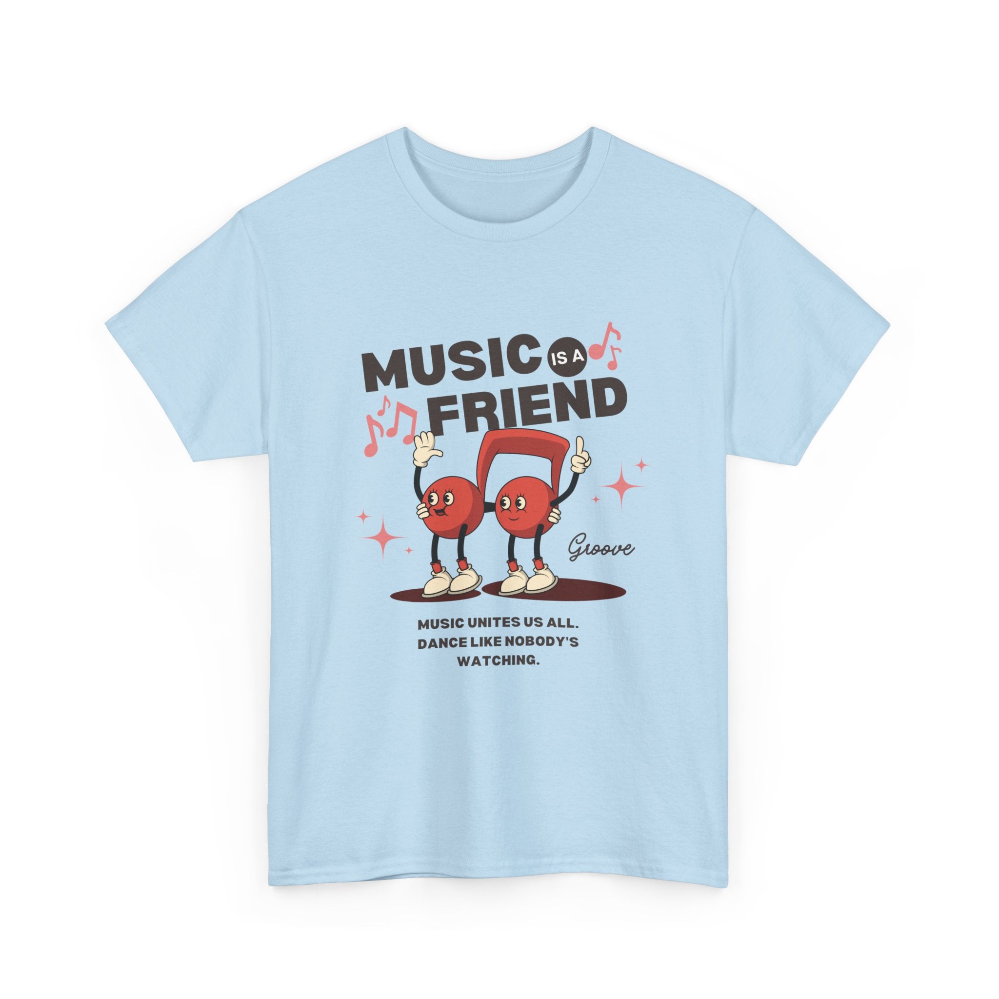 Music is a Friend Unisex Heavy Cotton Tee - Perfect for Music Lovers