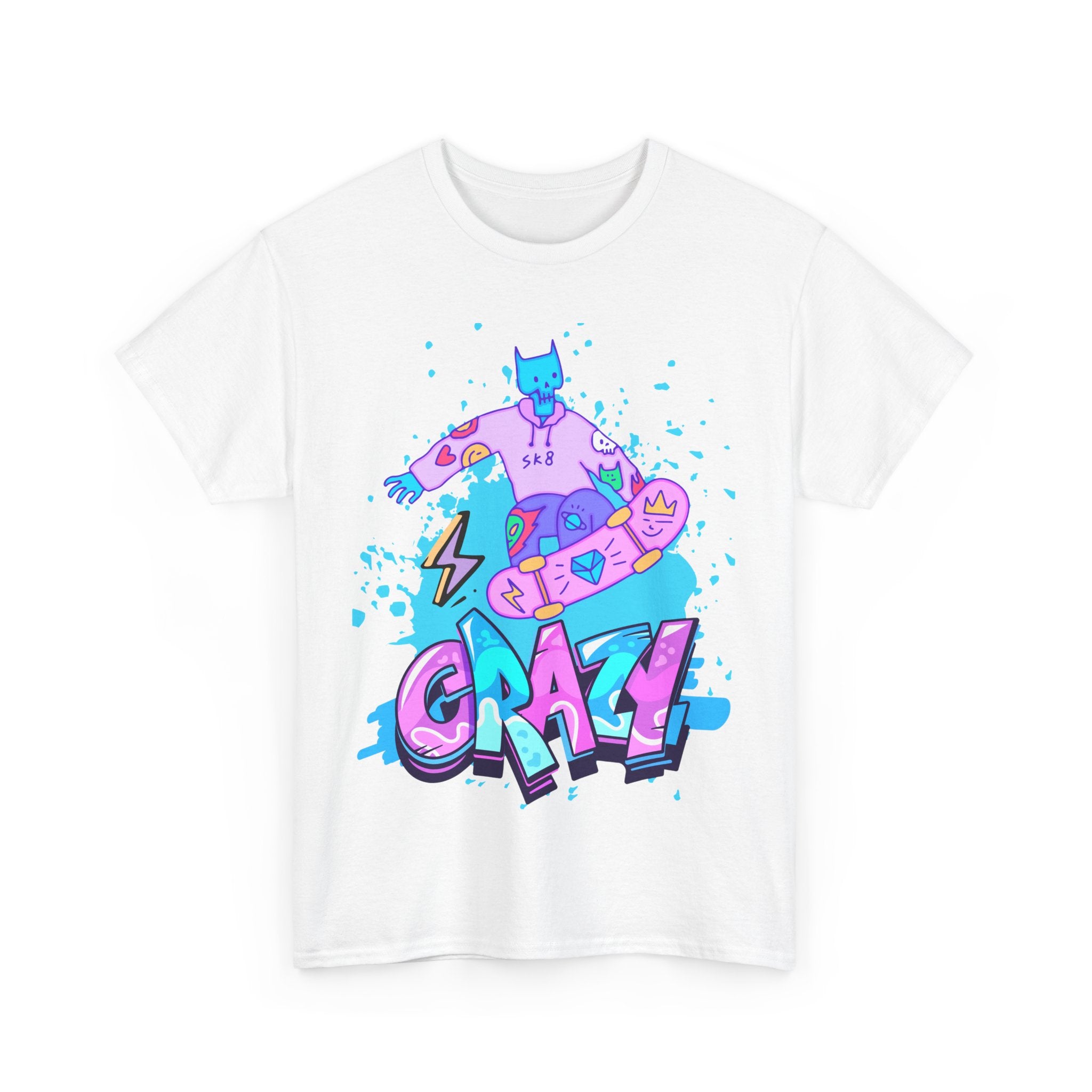Crazy Cartoon Unisex Heavy Cotton Tee - Fun Graphic Shirt for Everyday Wear