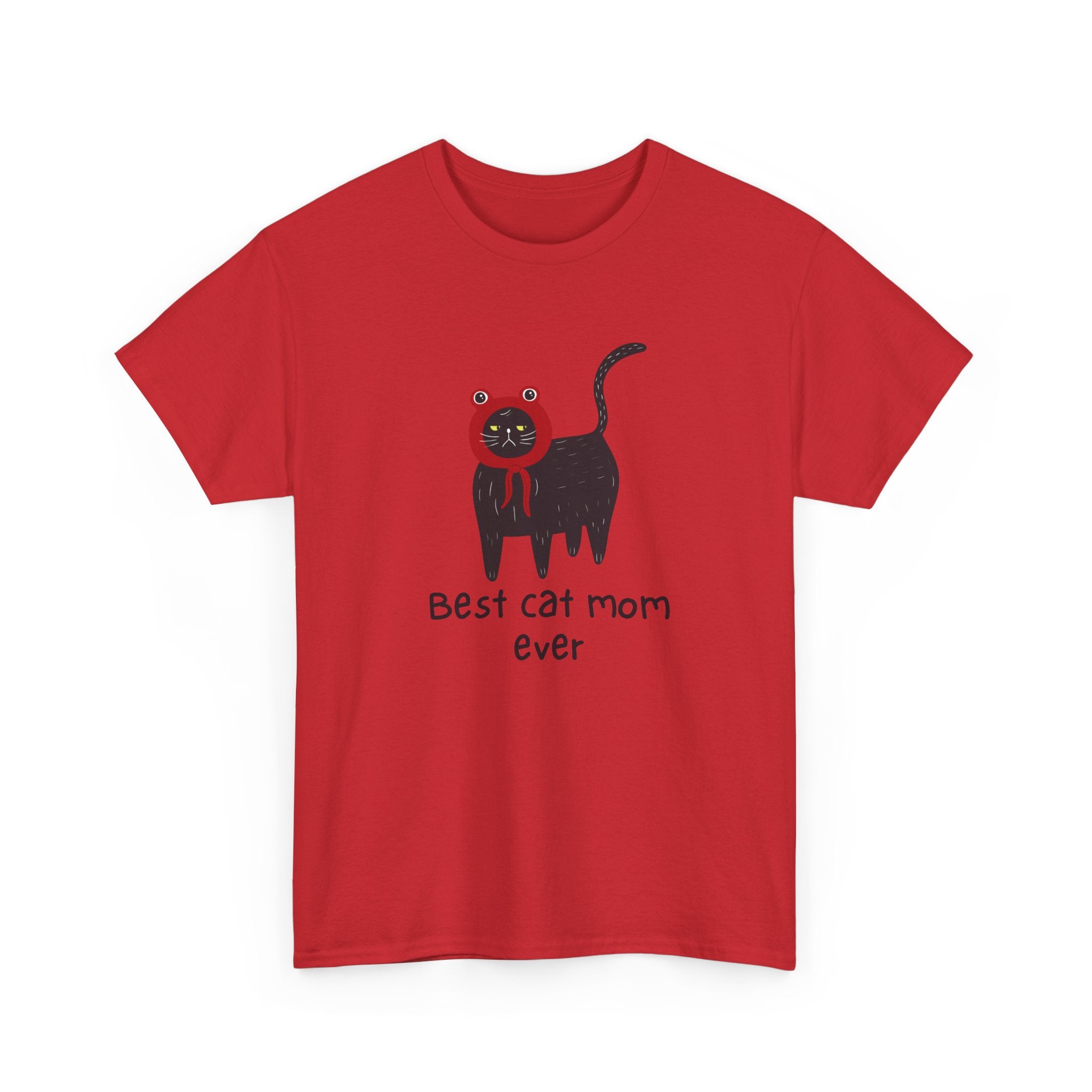 Best Cat Mom Ever Unisex Heavy Cotton Tee - Fun Gift for Cat Lovers