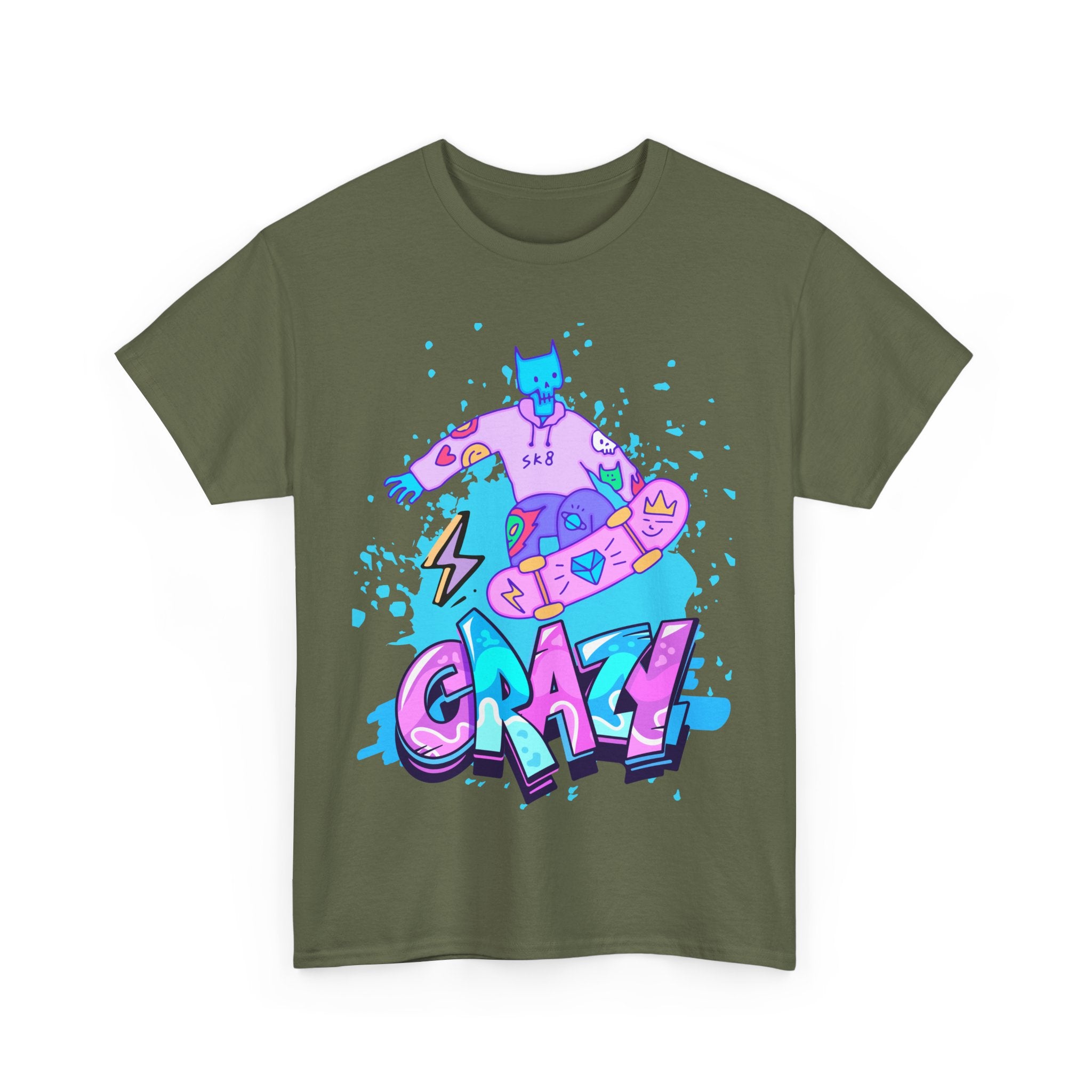 Crazy Cartoon Unisex Heavy Cotton Tee - Fun Graphic Shirt for Everyday Wear