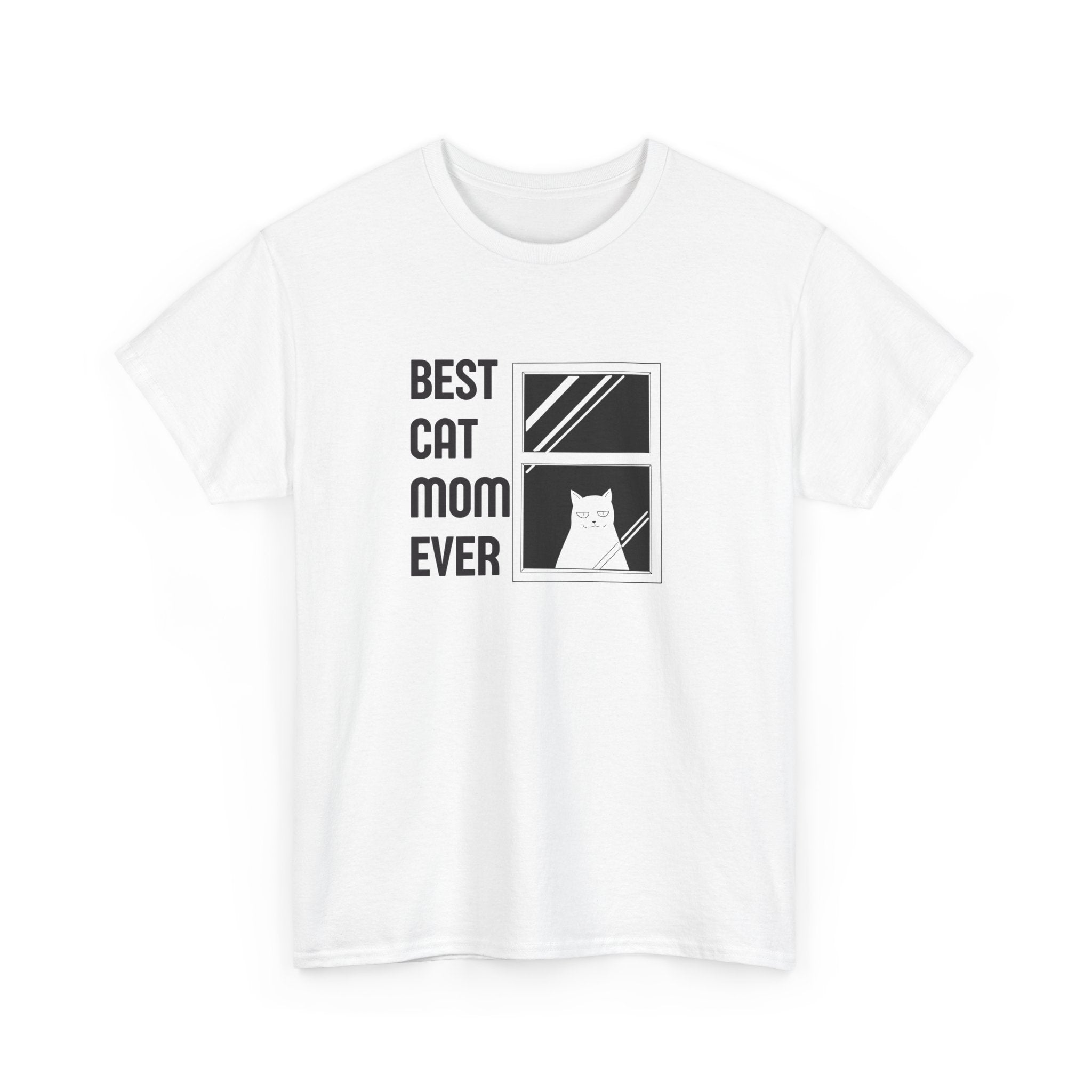 Best Cat Mom Ever Unisex Heavy Cotton Tee - Perfect Gift for Cat Lovers