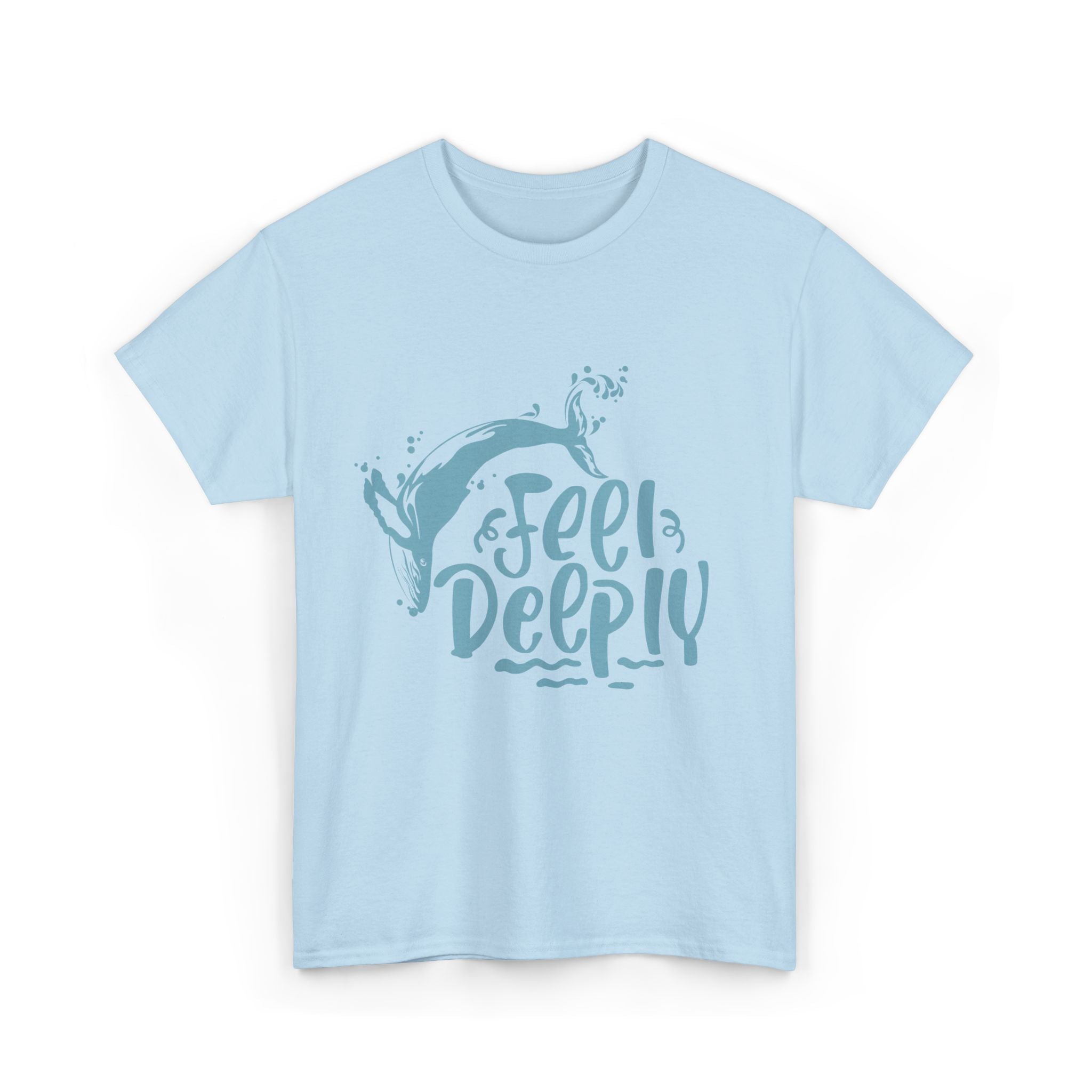 Feel Deeply Unisex Heavy Cotton Tee - Perfect for Ocean Lovers