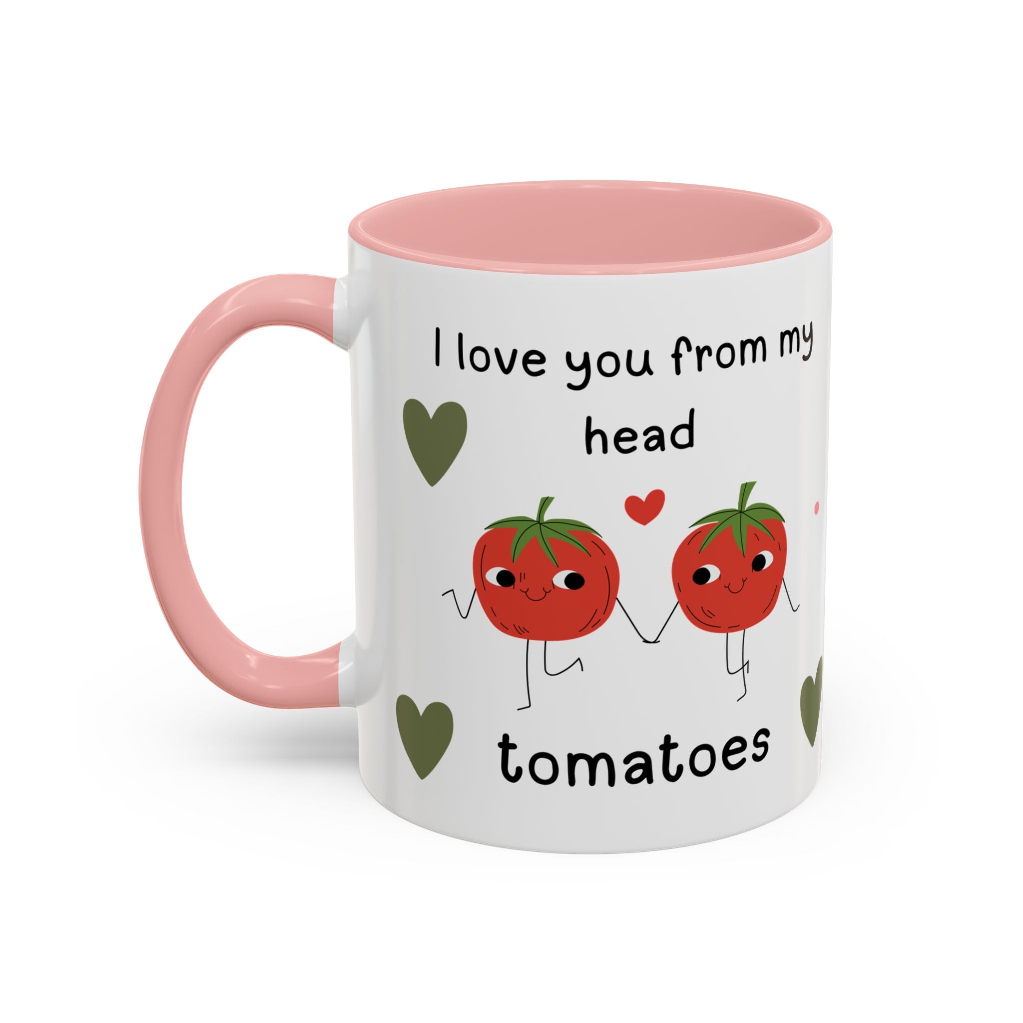 Whimsical Tomato Love Accent Coffee Mug - Perfect for Foodies and Plant Lovers