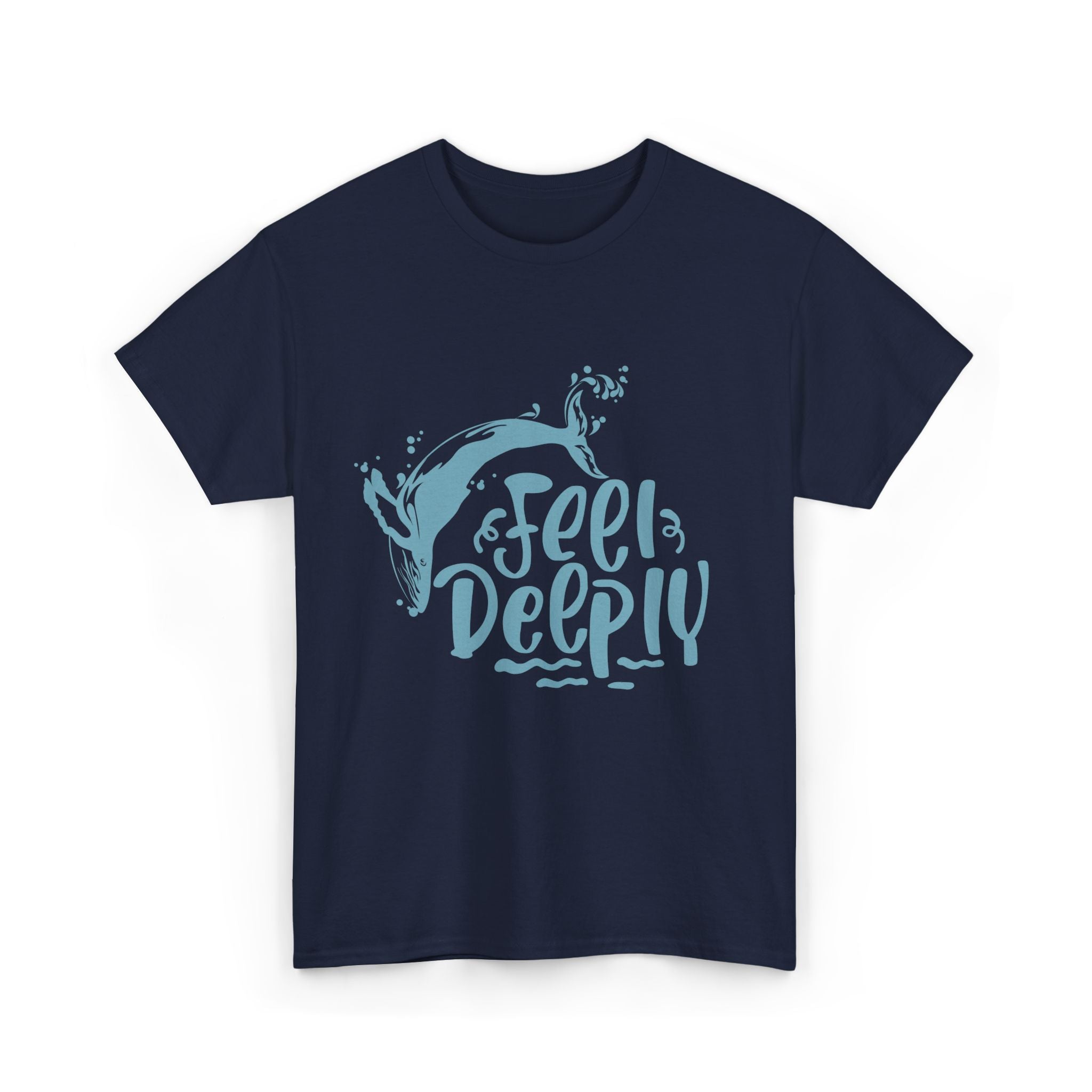 Feel Deeply Unisex Heavy Cotton Tee - Perfect for Ocean Lovers