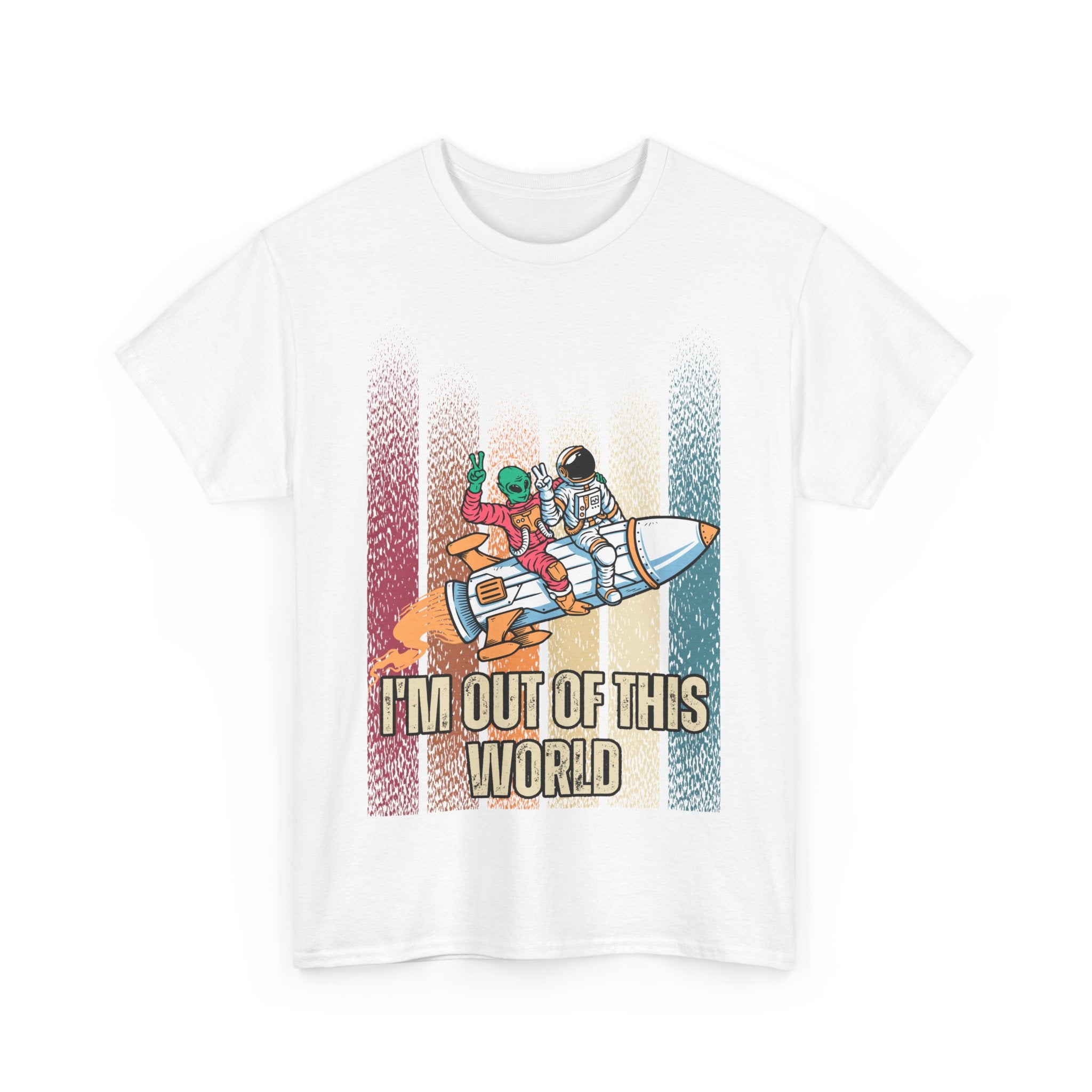 "I'm Out of This World" Space Adventure Shirt, Graphic Unisex Heavy Cotton Tee -