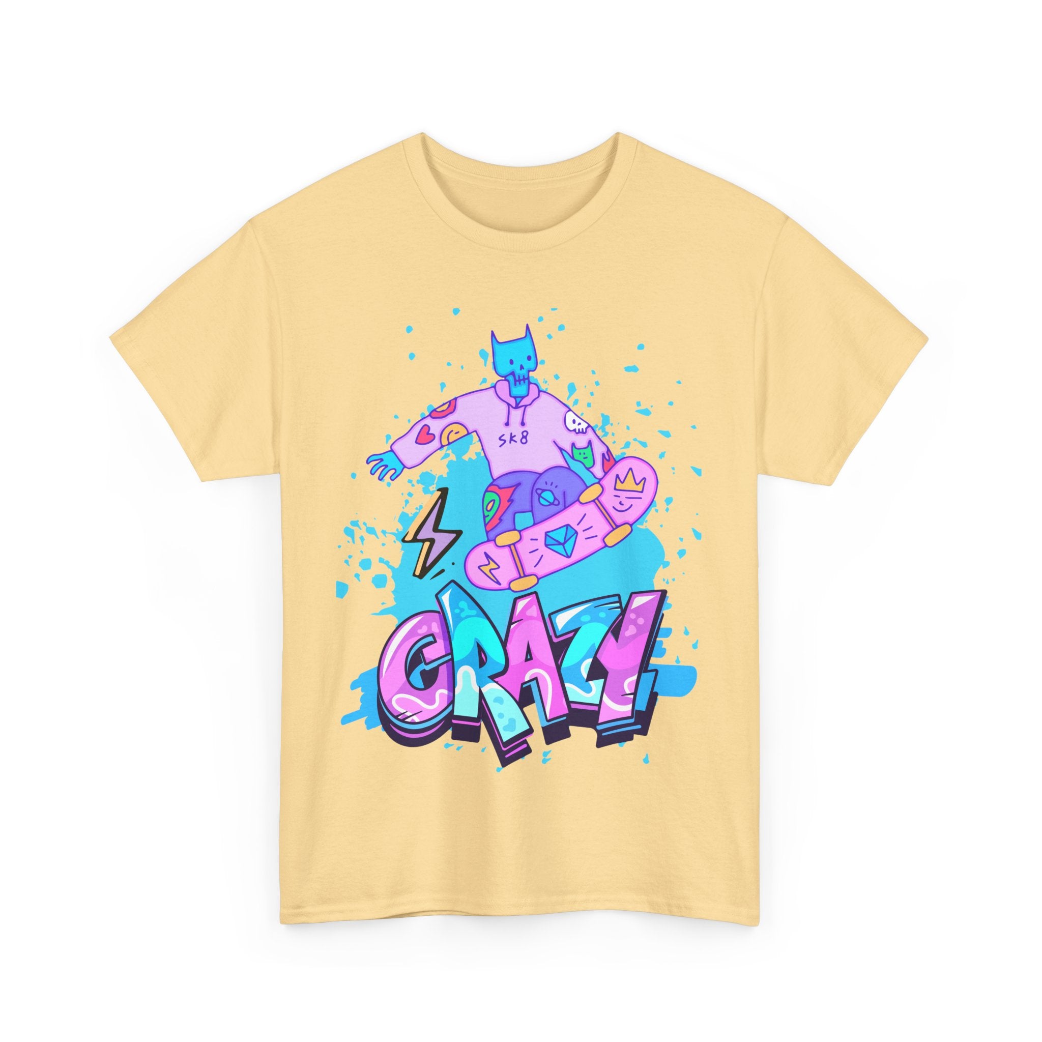 Crazy Cartoon Unisex Heavy Cotton Tee - Fun Graphic Shirt for Everyday Wear