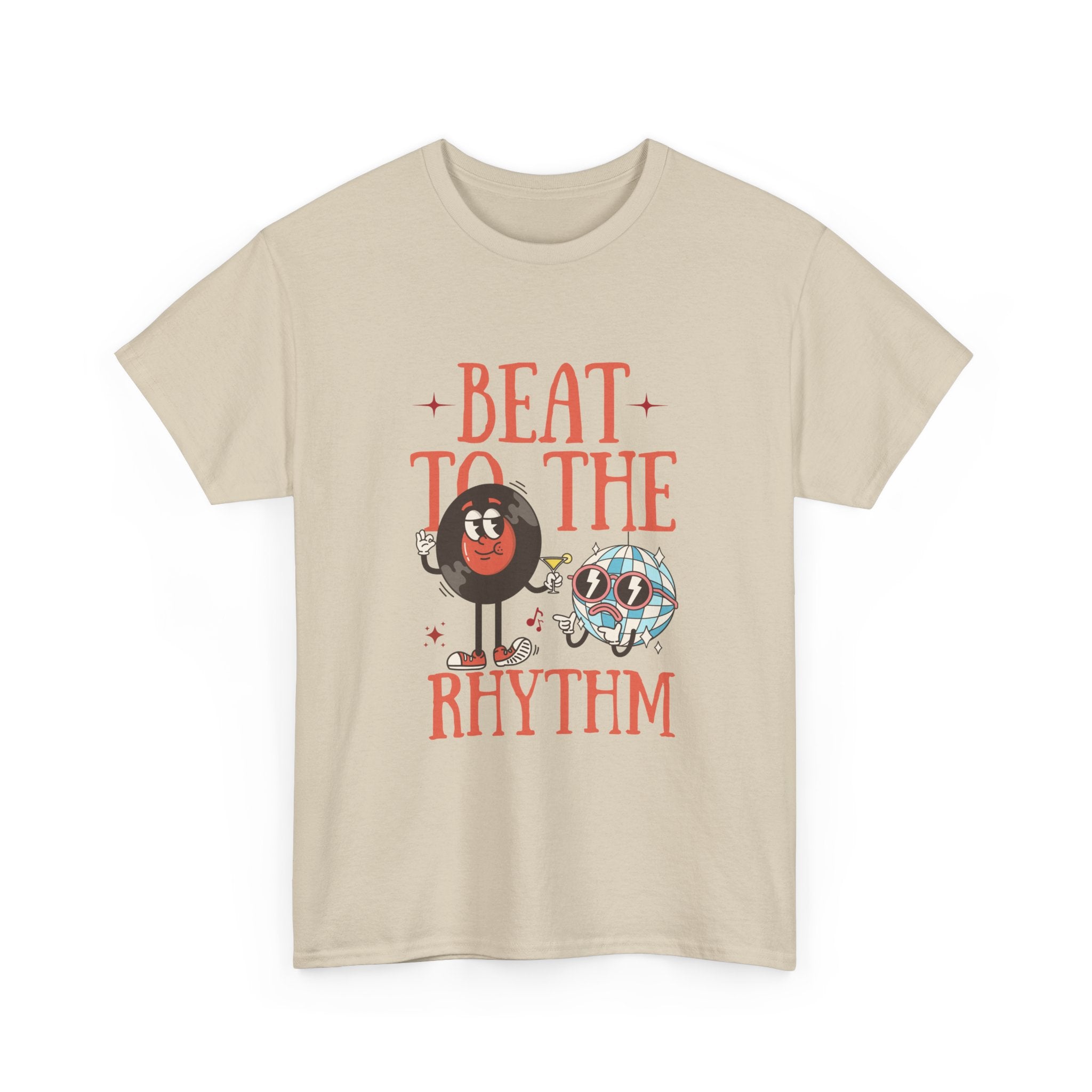 Beat to the Rhythm Unisex Heavy Cotton Tee - Fun Graphic Music T-Shirt