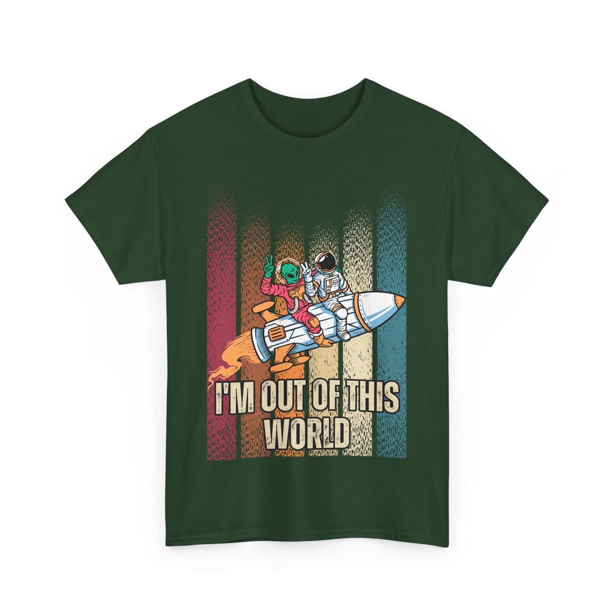 "I'm Out of This World" Space Adventure Shirt, Graphic Unisex Heavy Cotton Tee -