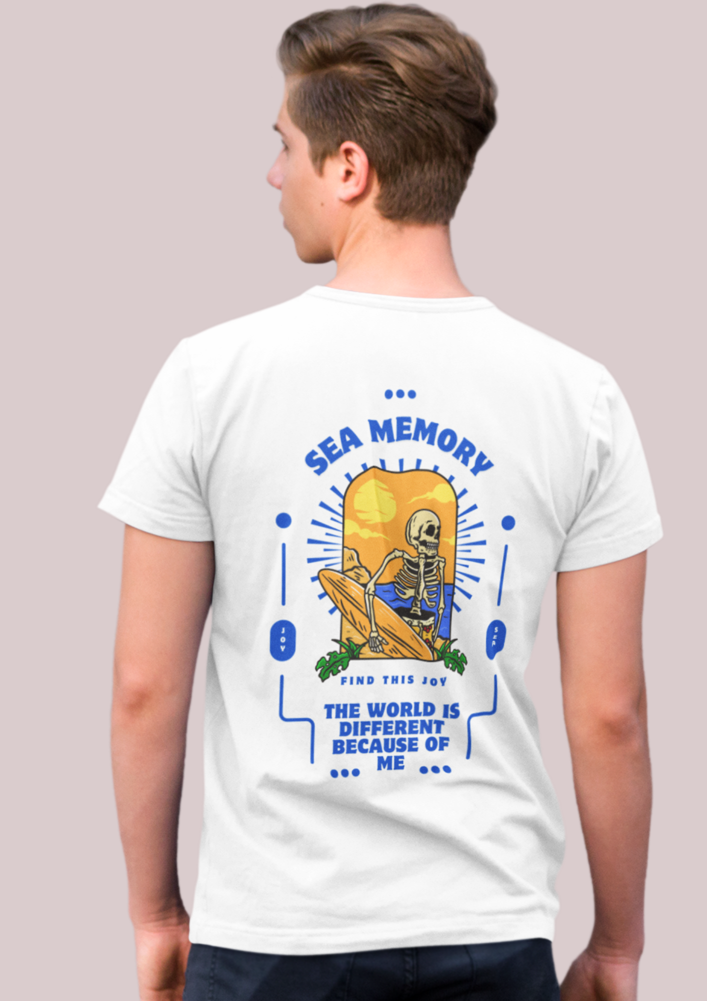 Sea memory find this joy the world is different because of me-Ocean Vibes Skeleton T-Shirt