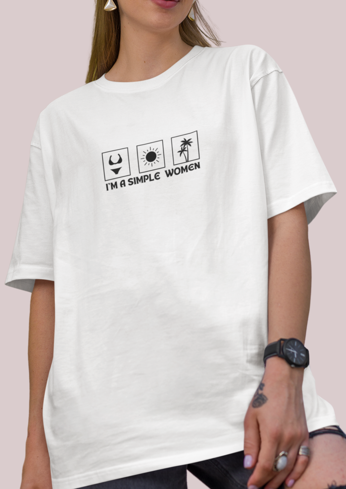 Simple Women Graphic Tee - Unisex Jersey Short Sleeve T-Shirt