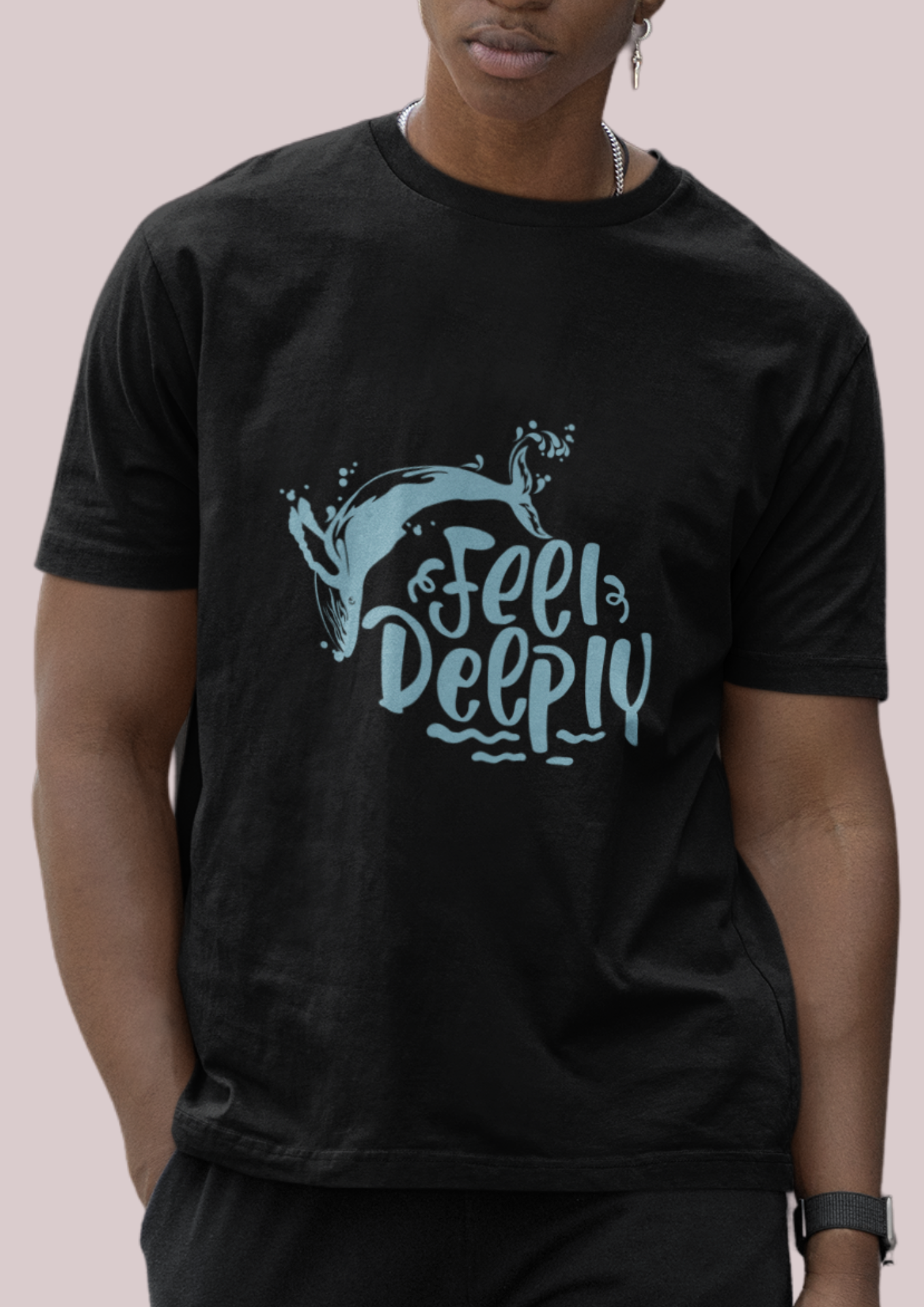 Feel Deeply Unisex Heavy Cotton Tee - Perfect for Ocean Lovers