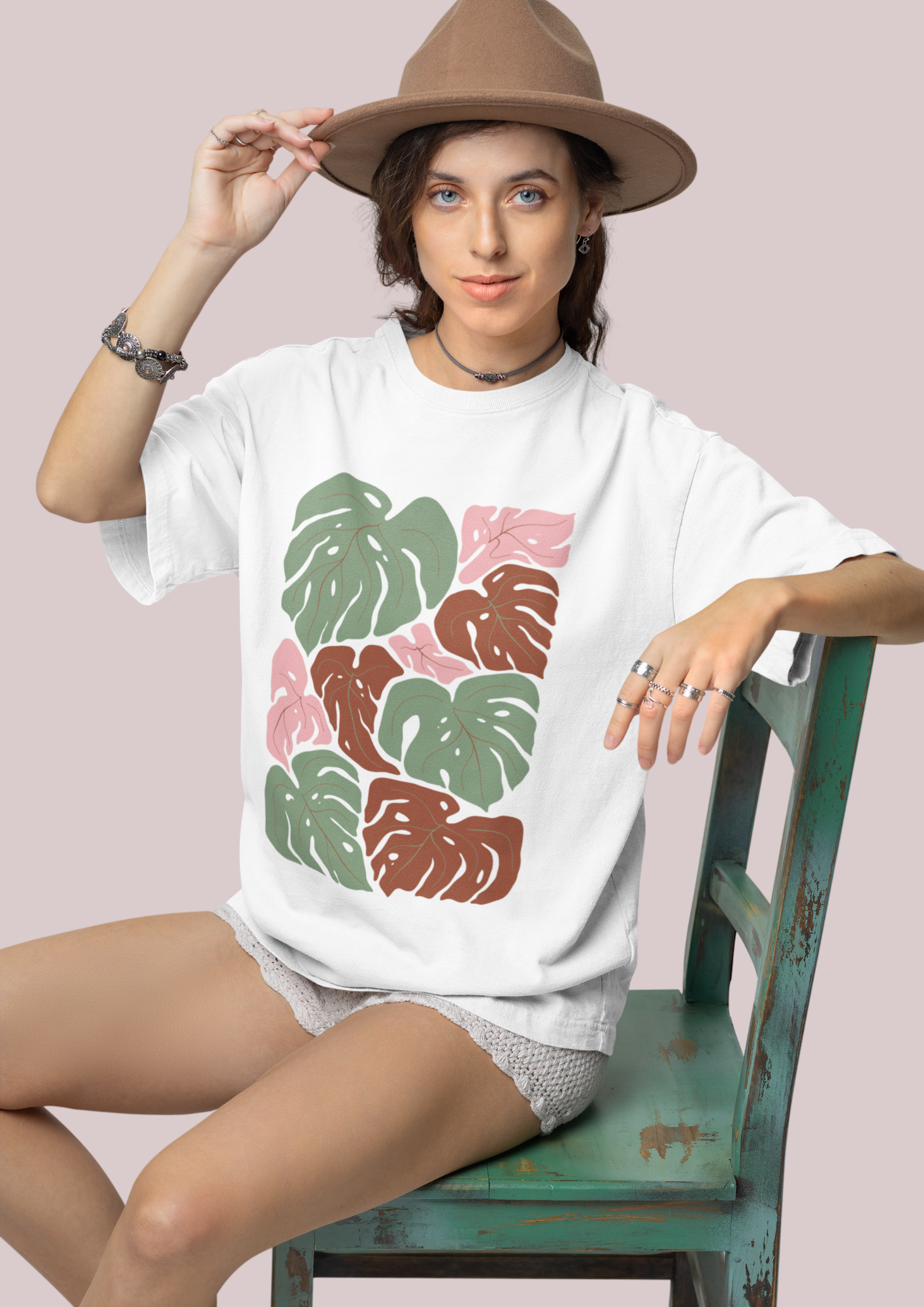 Tropical Leaf Unisex Heavy Cotton Tee - Casual Summer Wear