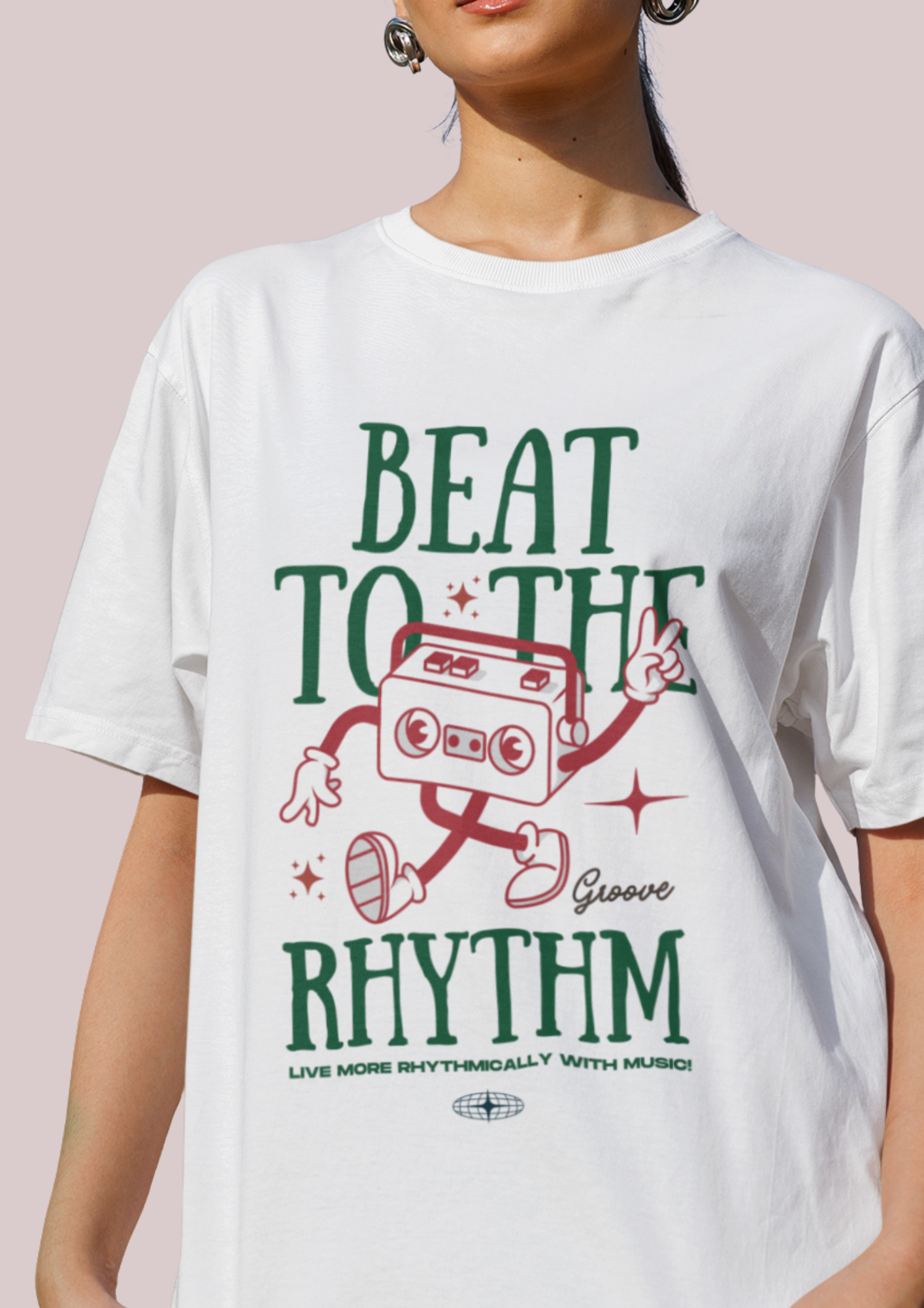 Beat to the Rhythm - Fun Music Graphic T-Shirt for Music Lovers