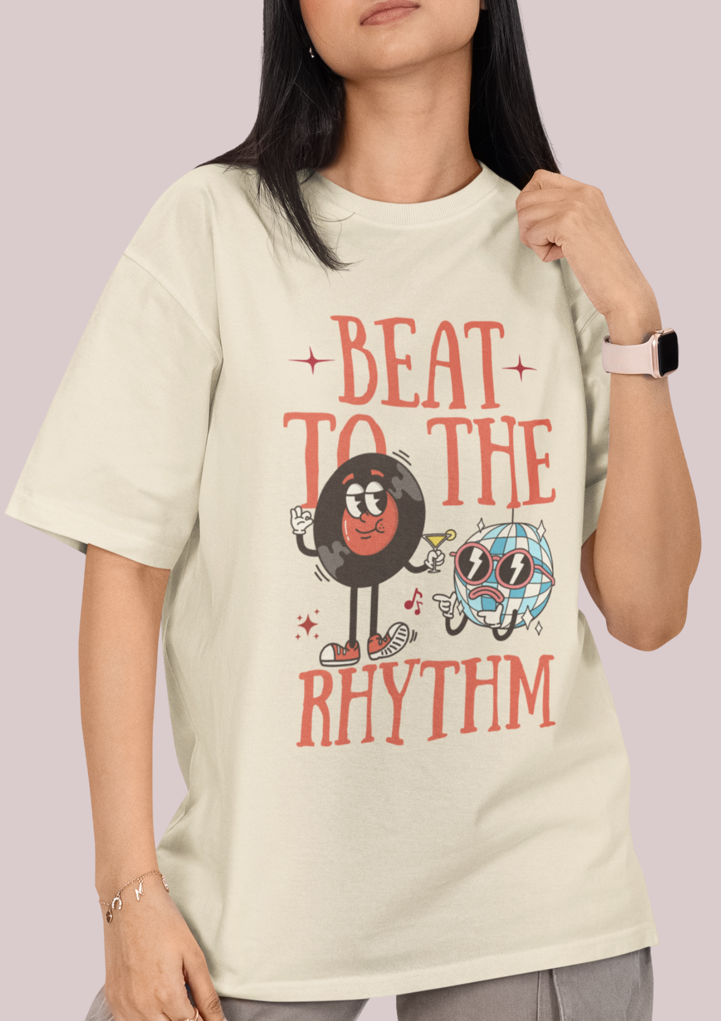 Beat to the Rhythm Unisex Heavy Cotton Tee - Fun Graphic Music T-Shirt