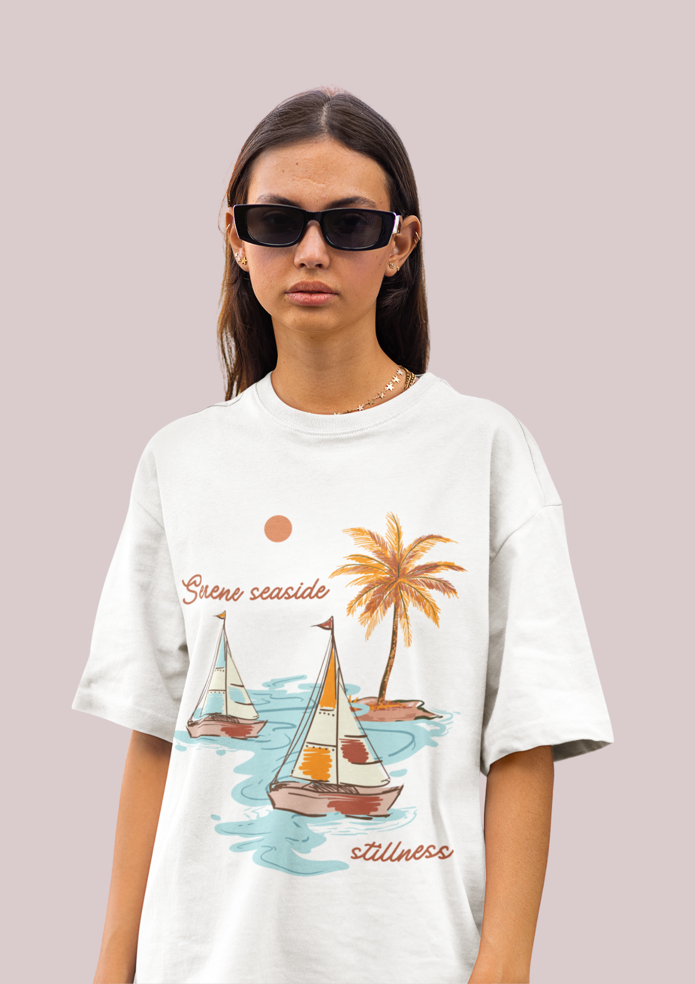 Serene Seaside Unisex Cotton Tee - Relaxing Beach Vibe Tee