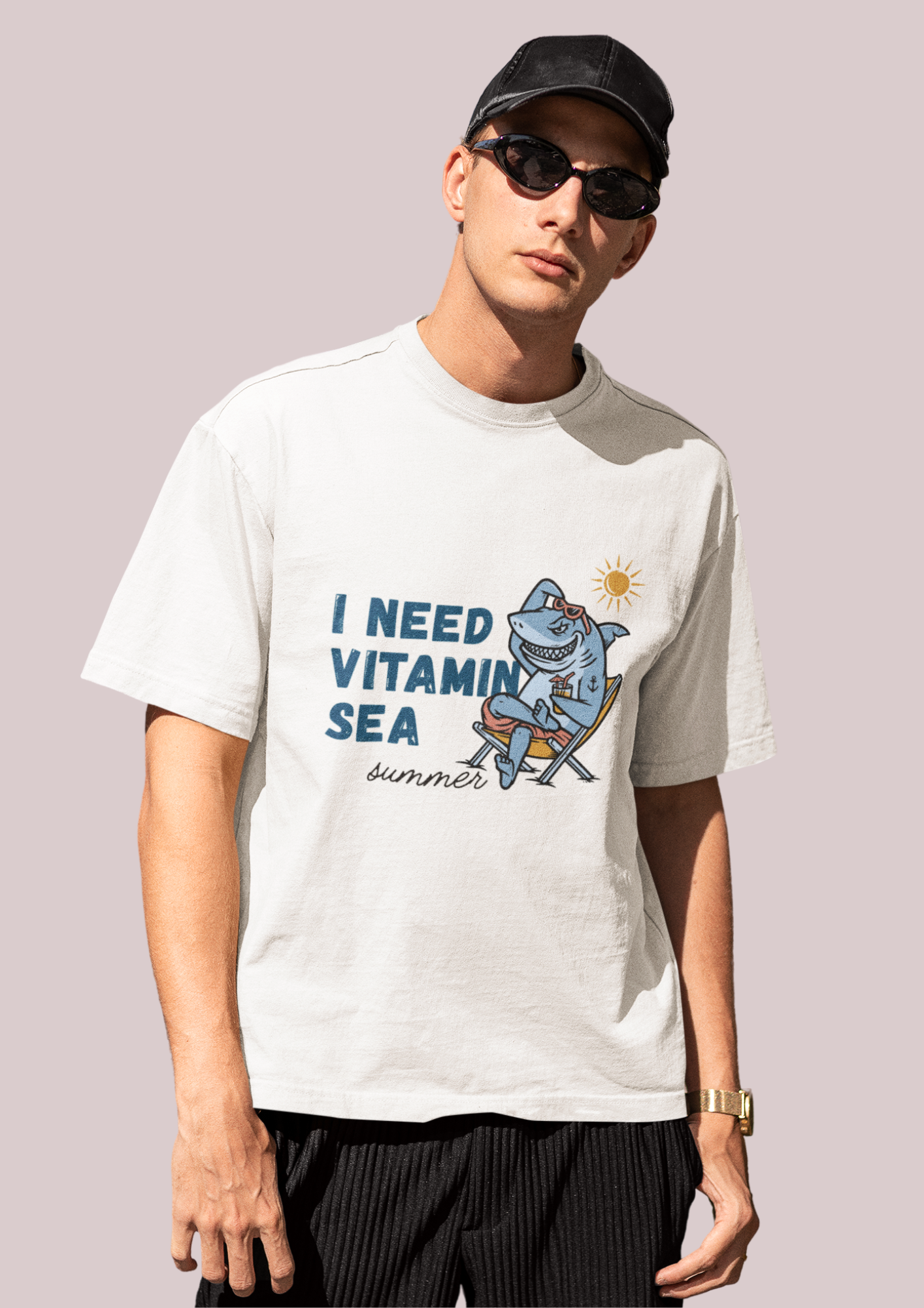 I Need Vitamin Sea Unisex Heavy Cotton Tee - Summer Vibes Beach T-Shirt