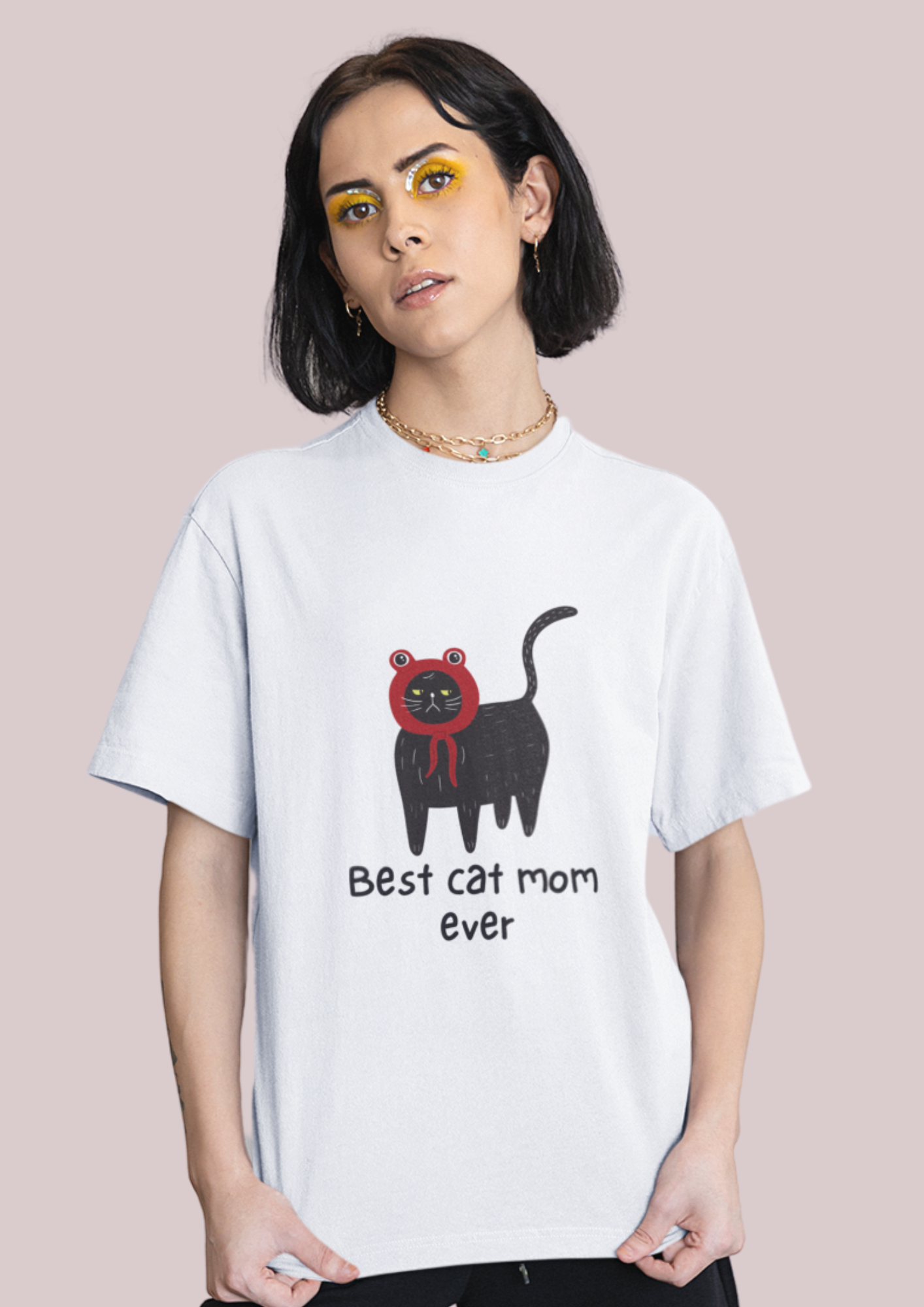 Best Cat Mom Ever Unisex Heavy Cotton Tee - Fun Gift for Cat Lovers