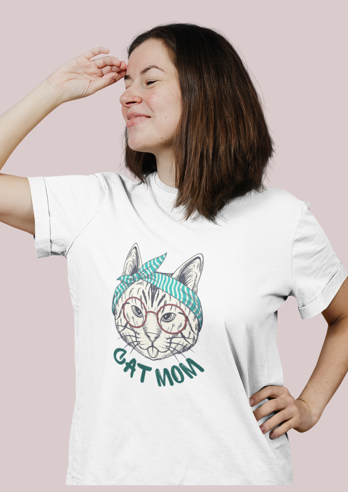 Cat Mom Unisex Heavy Cotton Tee - Perfect Gift for Cat Lovers