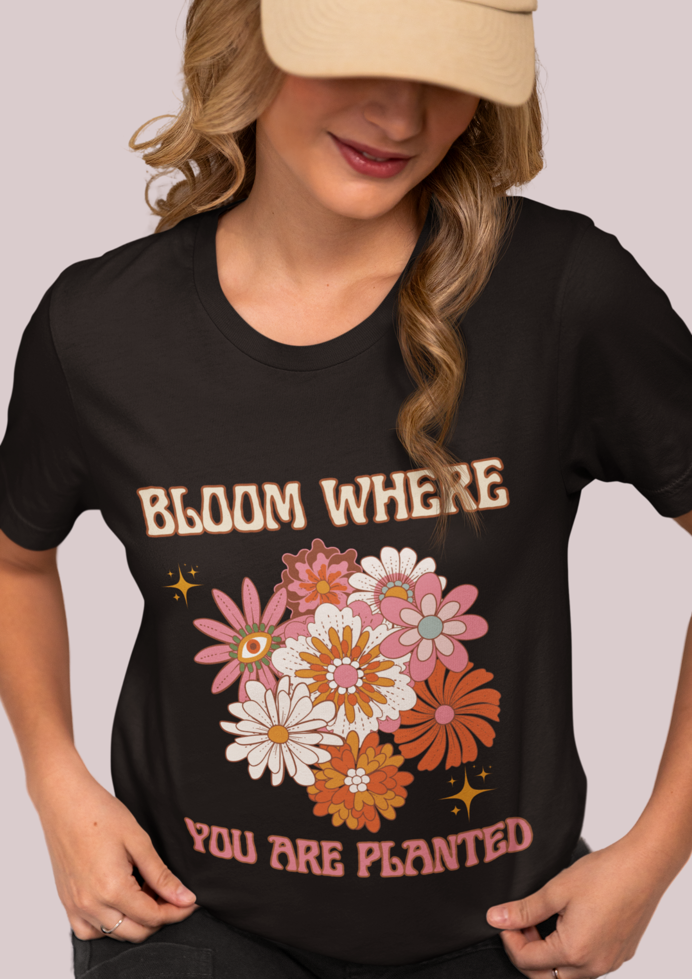 Bloom Where You Are Planted T-Shirt - Unisex Heavy Cotton Tee for Nature Lovers