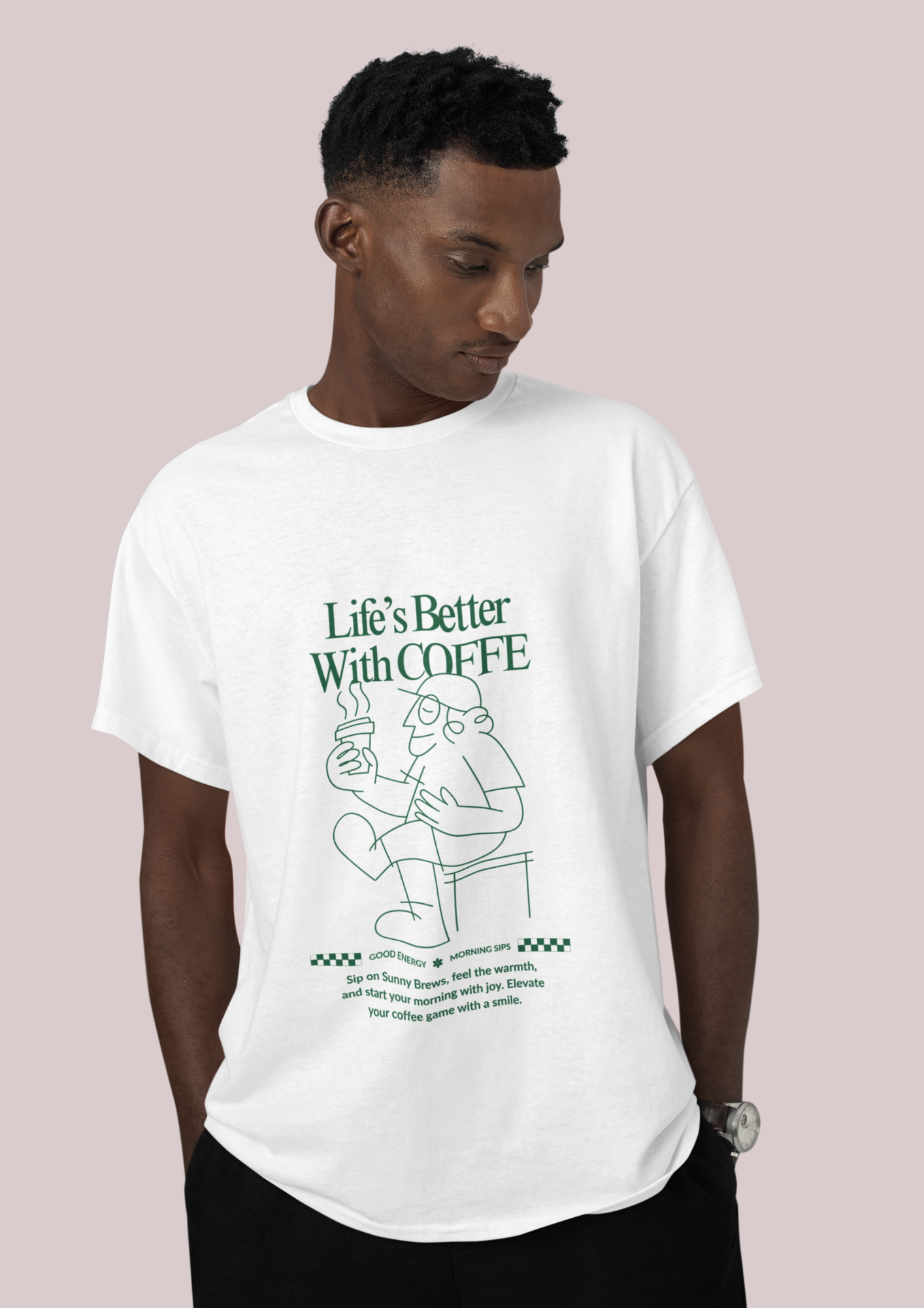 Life's Better With Coffee Unisex Heavy Cotton T-shirt
