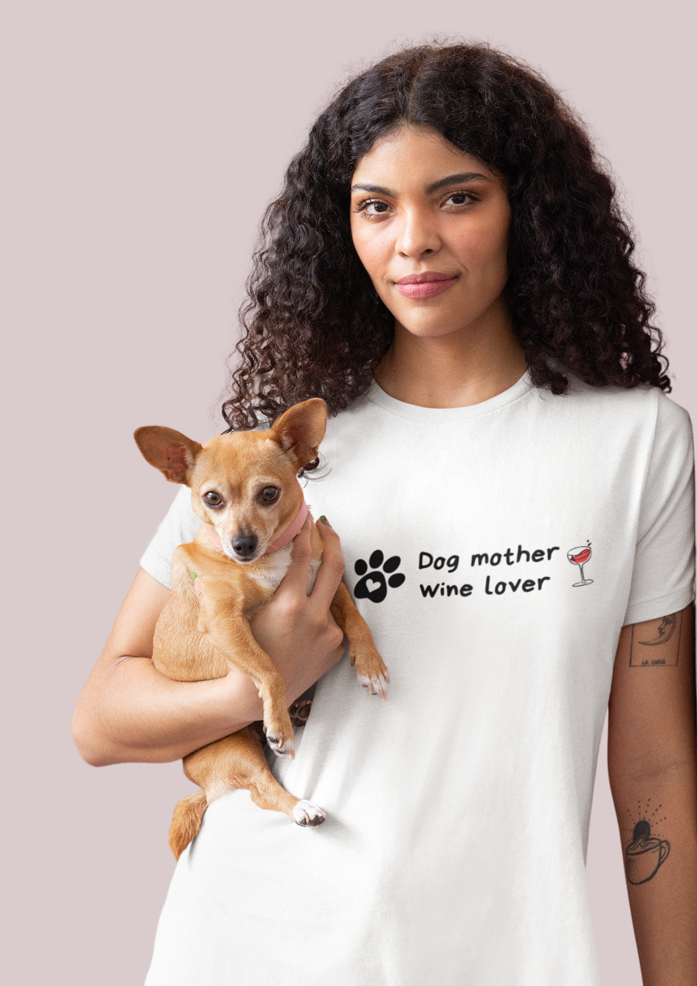 Dog Mother Wine Lover Tee - Unisex Jersey Short Sleeve T-Shirt