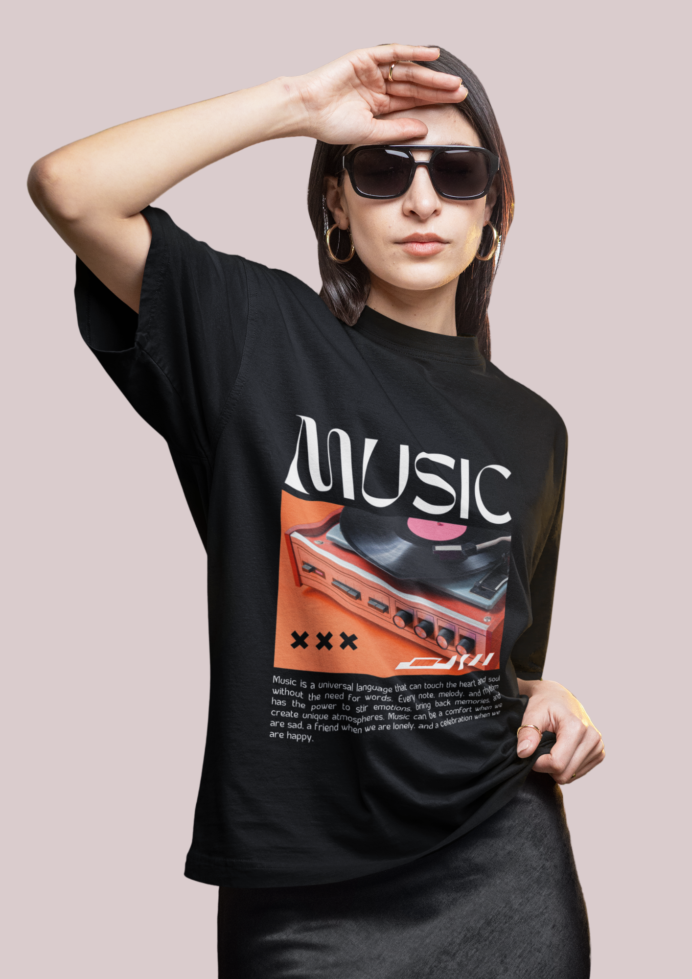 Retro Music Vibes Unisex Heavy Cotton Tee