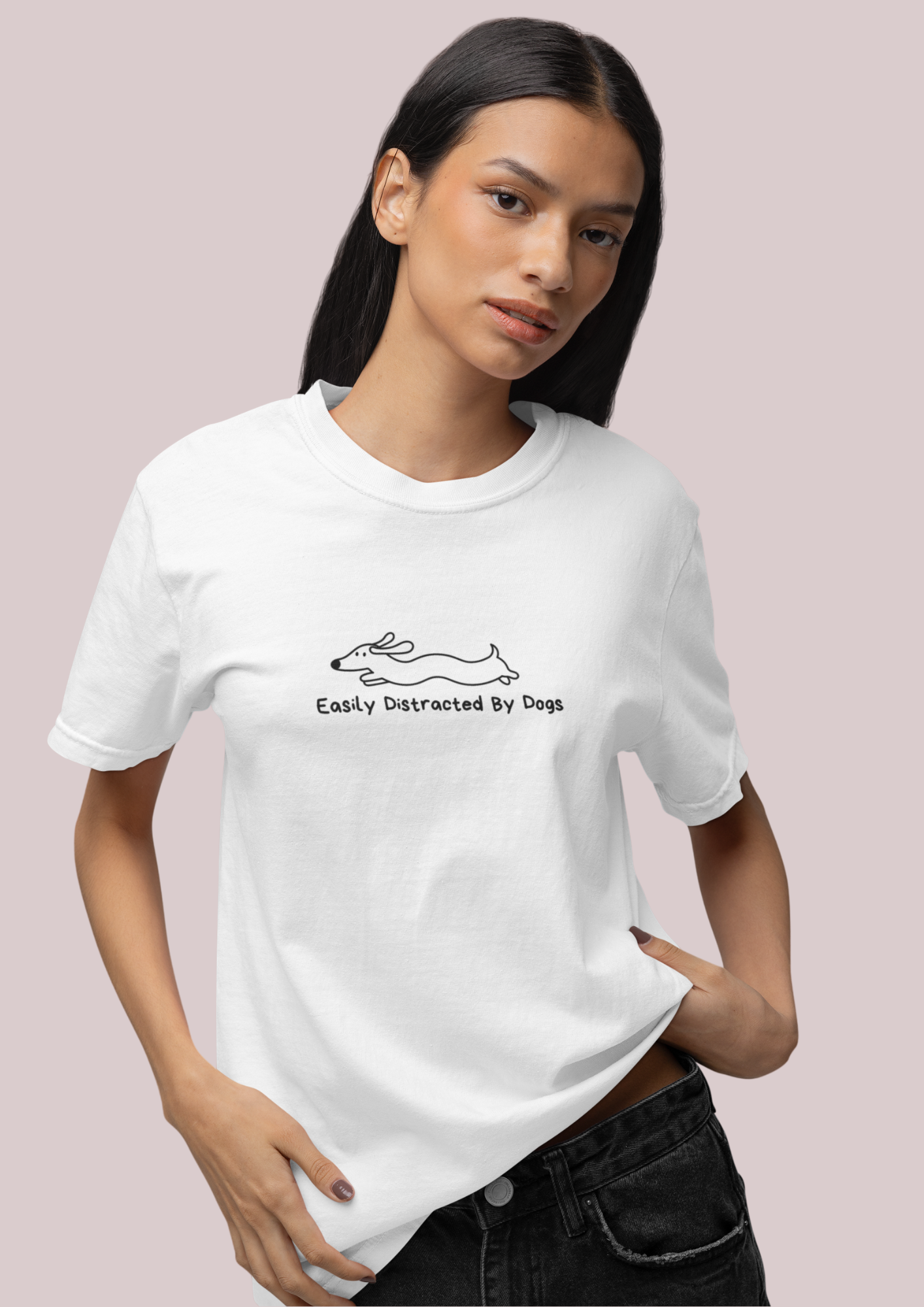 Easily Distracted By Dogs Unisex T-Shirt - Casual Pet Lover Tee