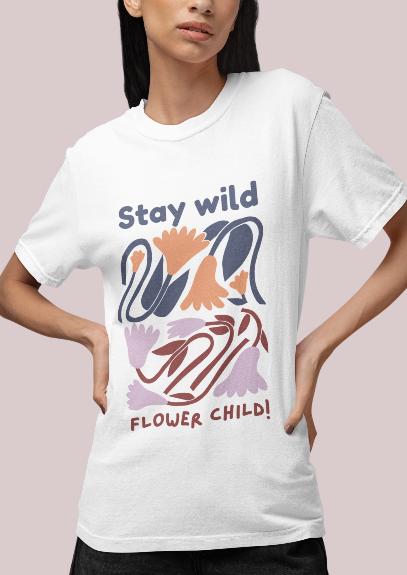 Stay Wild Flower Child Unisex T-Shirt - Boho Style Tee for Nature Lovers